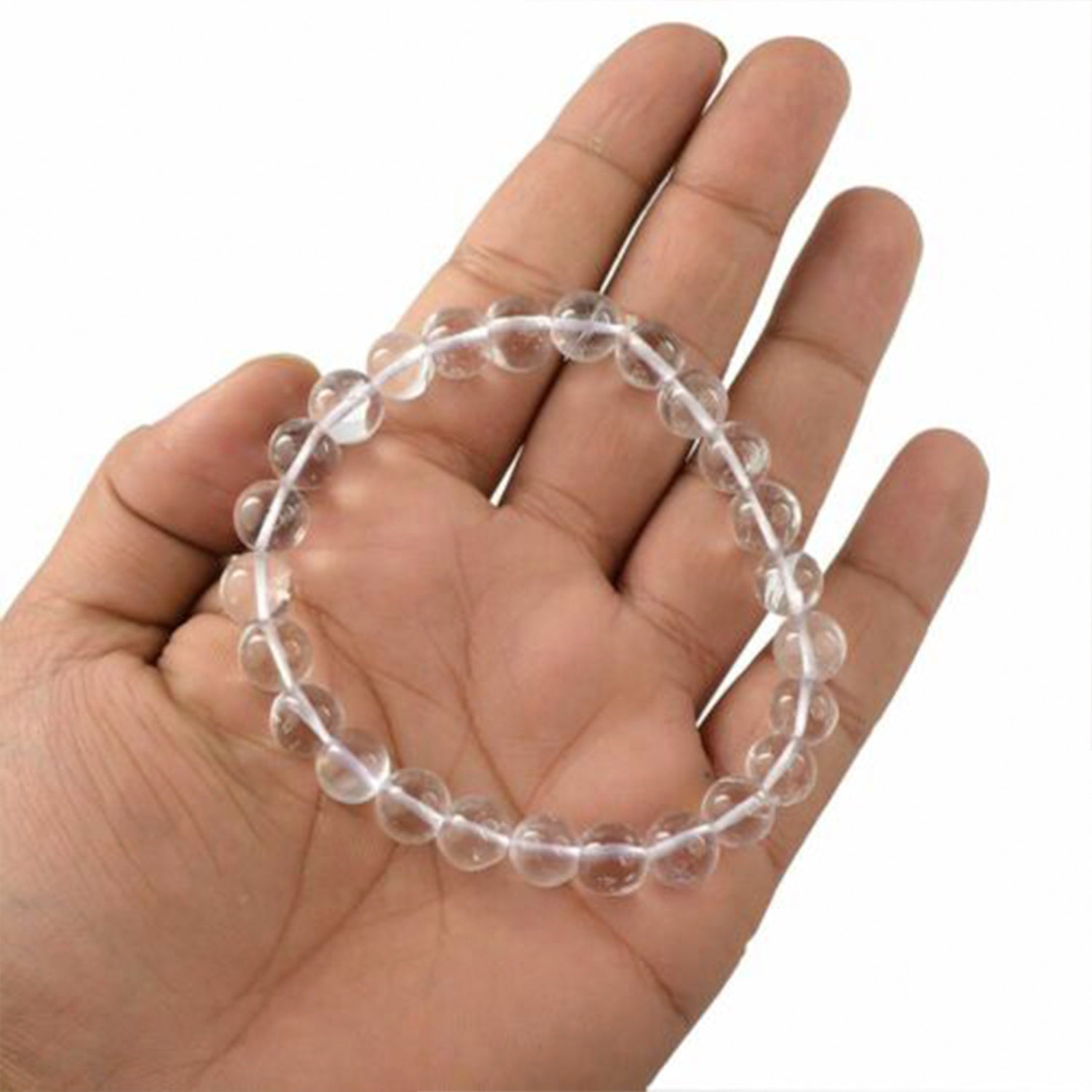 Ganesha Handicrafts, Clear Quartz Bracelet, Men's Bracelet, Women's Trending Bracelet, Stylish Bracelet.