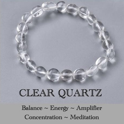 Ganesha Handicrafts Clear Quartz Bracelet, Bracelet, Mens Bracelet, Womens Bracelet, White Bracelet