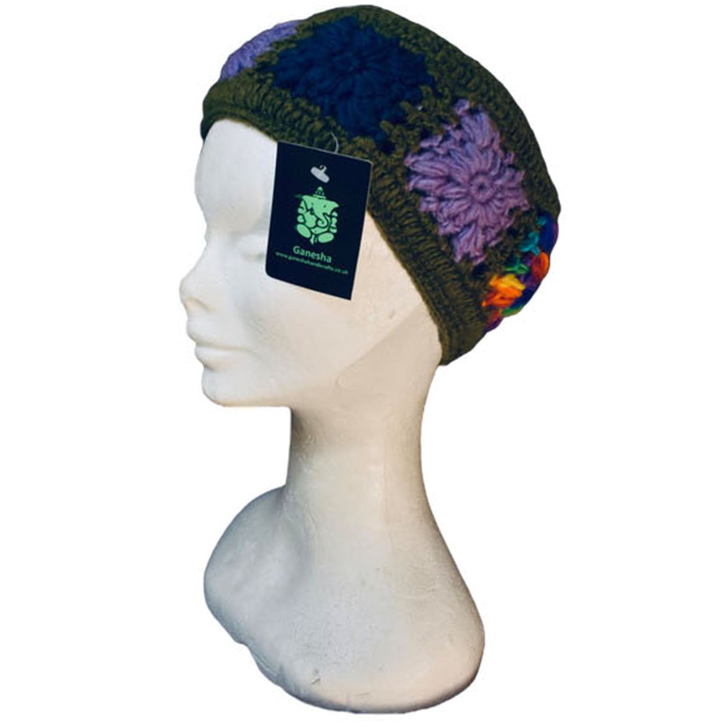 Ganesha Handicrafts Cosy Knitted Headband, Headband, Knitted Headband, Cosy Headband, Cosy Knitted, BLue Headband, Trending Haedband, Modern Headband, Flower Design Headband