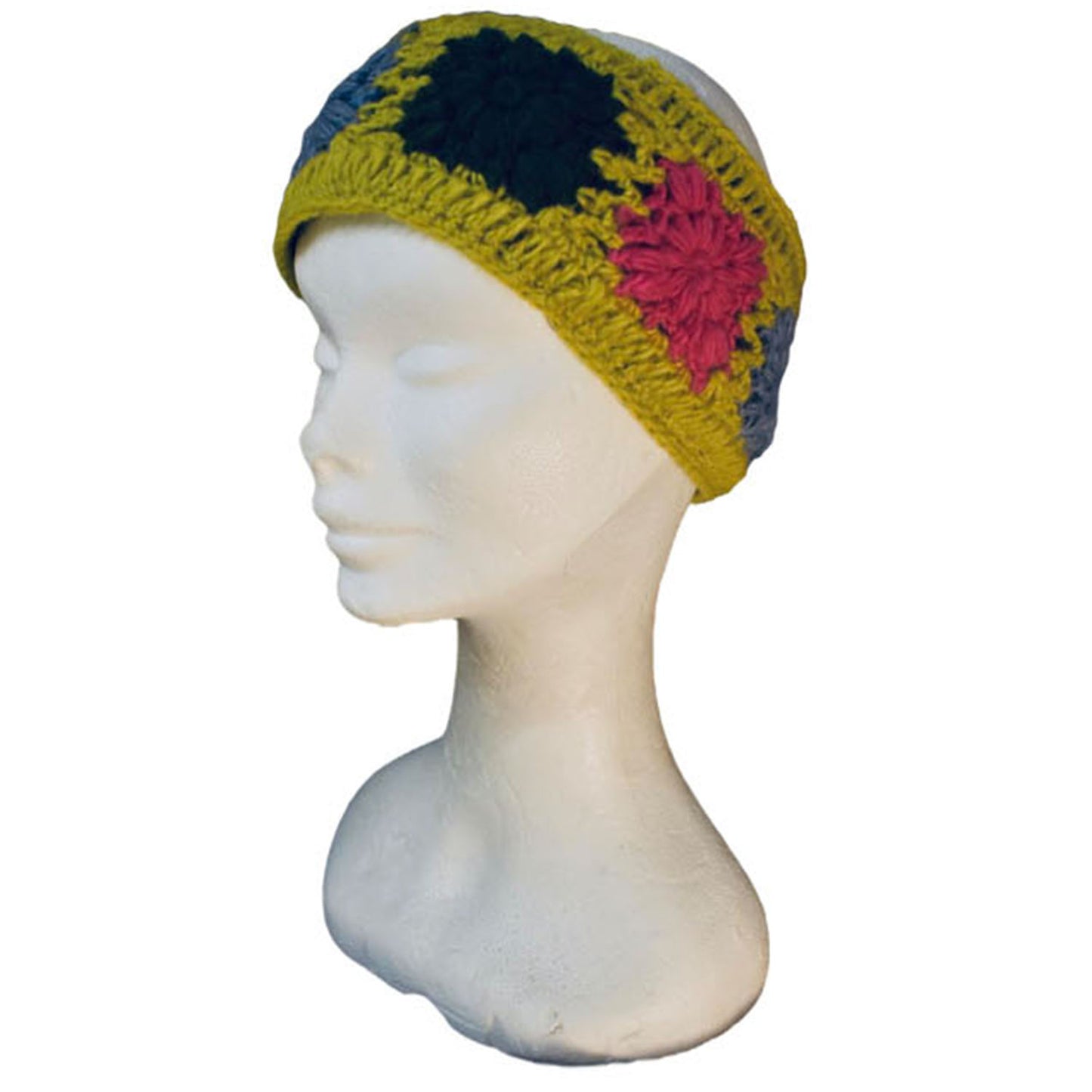 Ganesha Handicrafts Cosy Knitted Headband, Headband, Knitted Headband, Cosy Headband, Cosy Knitted, BLue Headband, Trending Haedband, Modern Headband, Flower Design Headband