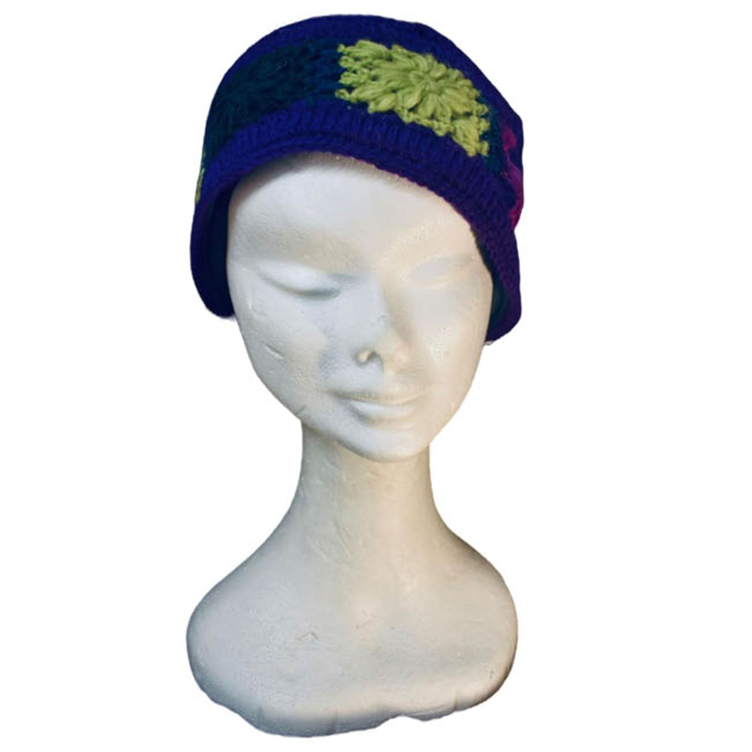 Ganesha Handicrafts Cosy Knitted Headband, Headband, Knitted Headband, Cosy Headband, Cosy Knitted, BLue Headband, Trending Haedband, Modern Headband, Flower Design Headband