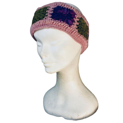 Ganesha Handicrafts Cosy Knitted Headband, Headband, Knitted Headband, Cosy Headband, Cosy Knitted, BLue Headband, Trending Haedband, Modern Headband, Flower Design Headband