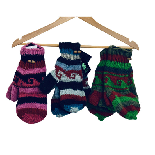 Ganesha Handicrafts Cosy Winter Gloves, Gloves, Winter Gloves, Cosy Gloves, Multicolour Gloves, Soft Gloves