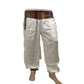 Ganesha Handicrafts, Cuffed Solid Colour Trousers, Colour Trousers, Trending Cuffed Colour Trousers, White Colour Trousers.