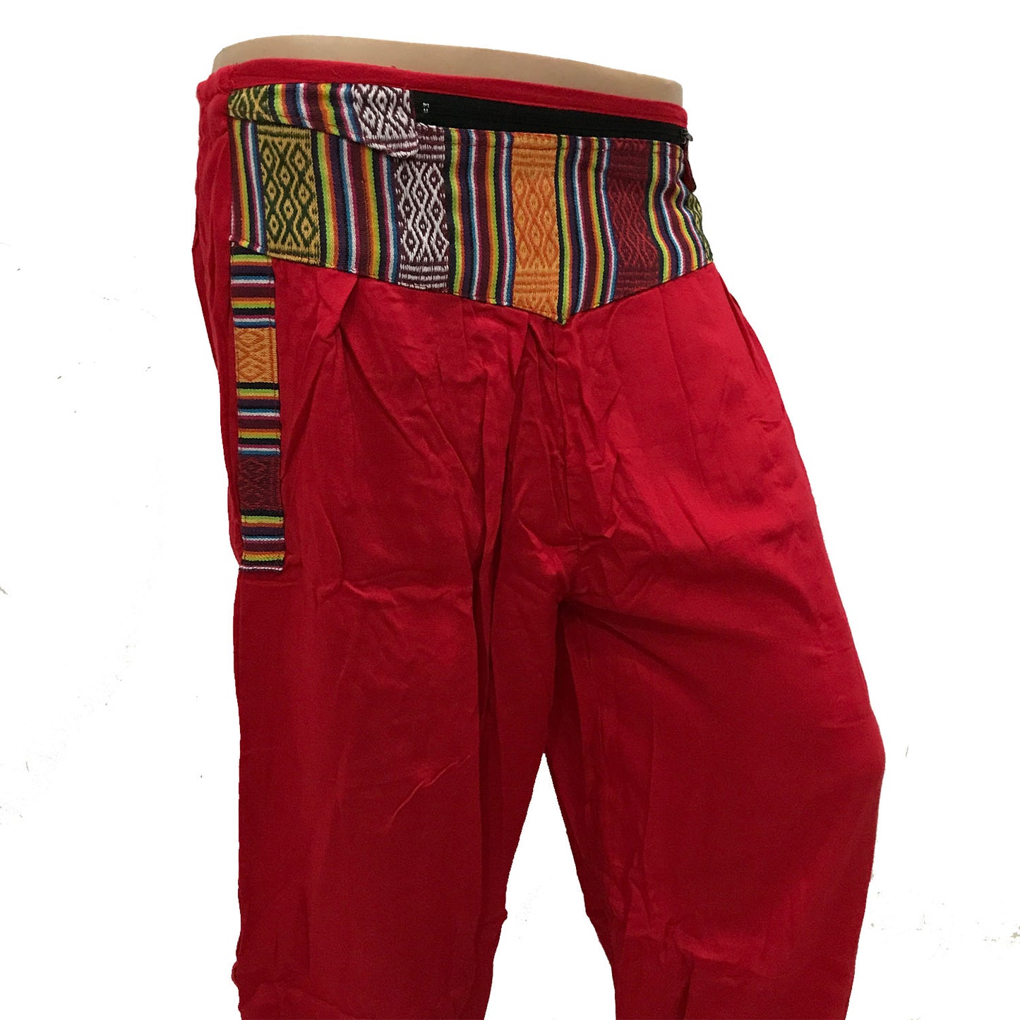 Ganesha Handicrafts, Cuffed Solid Colour Trousers, Colour Trousers, Trending Cuffed Colour Trousers, Red Colour Trousers.