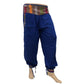 Ganesha Handicrafts, Cuffed Solid Colour Trousers, Colour Trousers, Trending Cuffed Colour Trousers, Blue Colour Trousers.