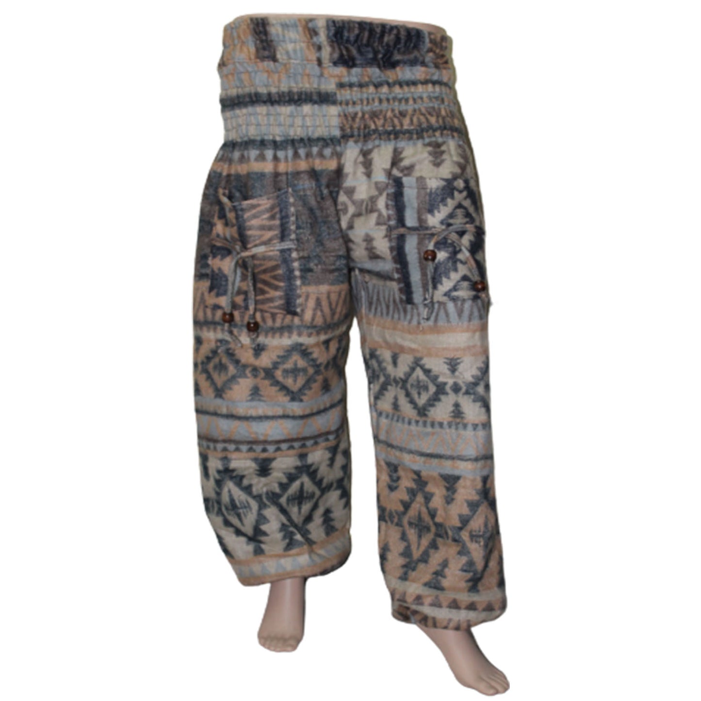 Ganesha Handicrafts, Cuffed Woolen Printed Casual Trousers, Cuffed Woolen  Casual Trousers, Cuffed Casual Trousers, Women's Printed Casual Trousers. Purple Colour Cuffed woolen Printed Casual Trousers.