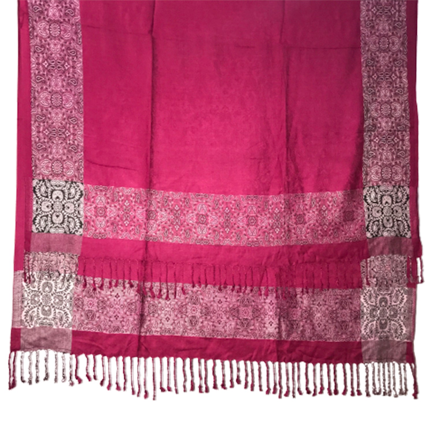 Ganesha Handicrafts Double Sided Printed Pashmina, Pashmina, Printed pashmina, Double sided Pashmina, Pink Pashmina, Multicolour Pashmina