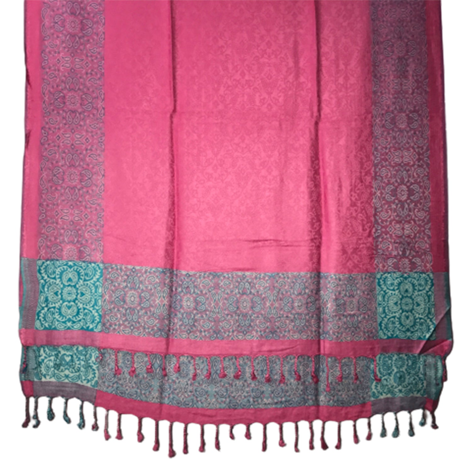 Ganesha Handicrafts Double Sided Printed Pashmina, Pashmina, Printed pashmina, Double sided Pashmina, Pink Pashmina, Multicolour Pashmina