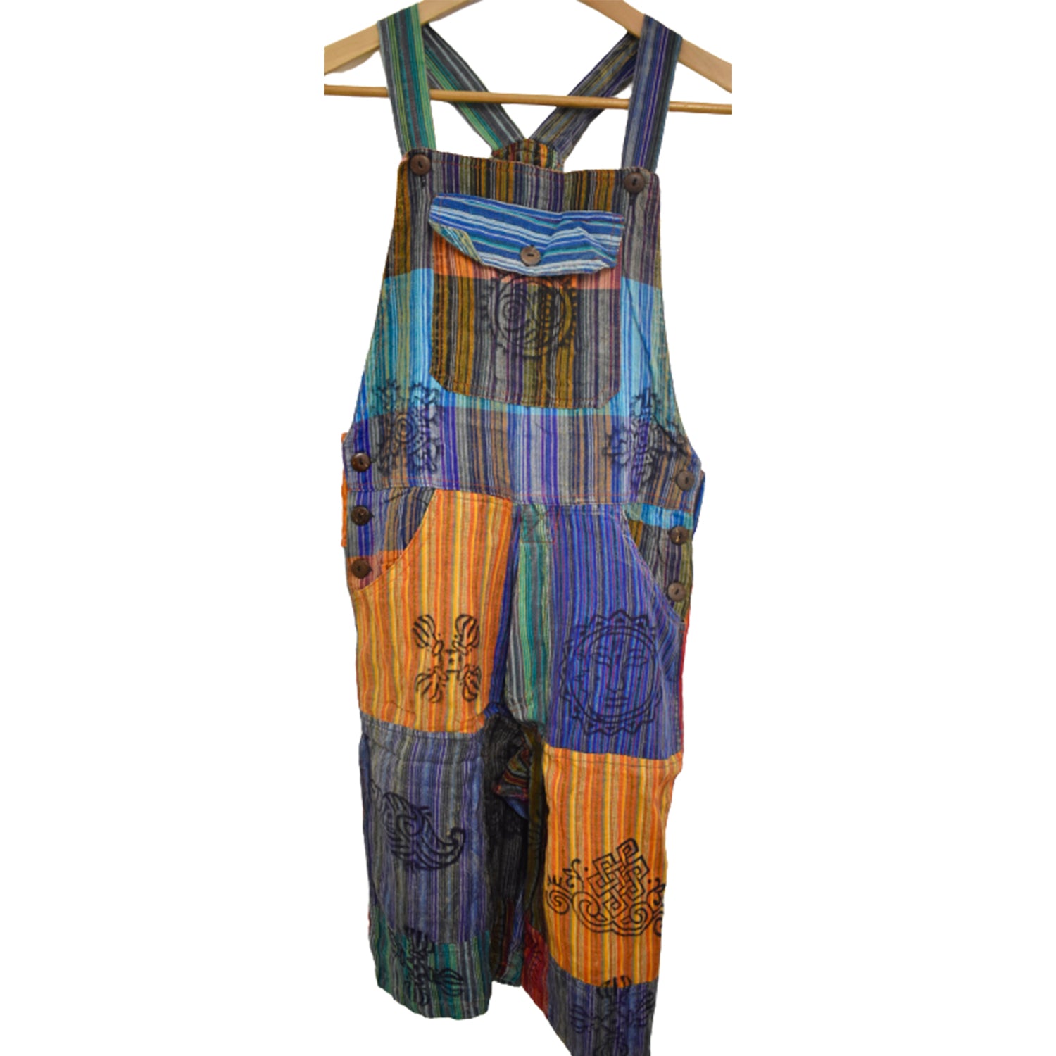 Ganesha Handicrafts Dungaree shorts , Handicraft short , Multicolour shorts , Trending shorts