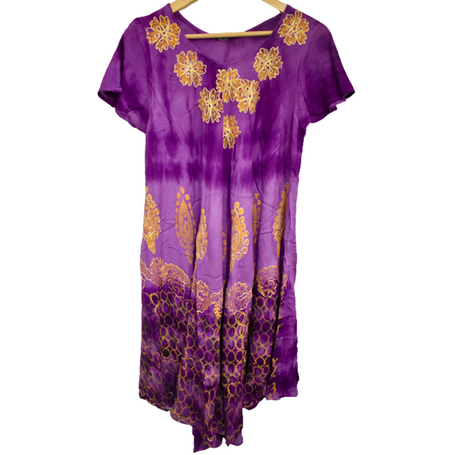 Ganesha Handicrafts Embroidered Summer Dress, Summer Dress, Dress, Embroidered Dress, Green Colour Dress, Flower Embroid Dress, Comfortable Dress