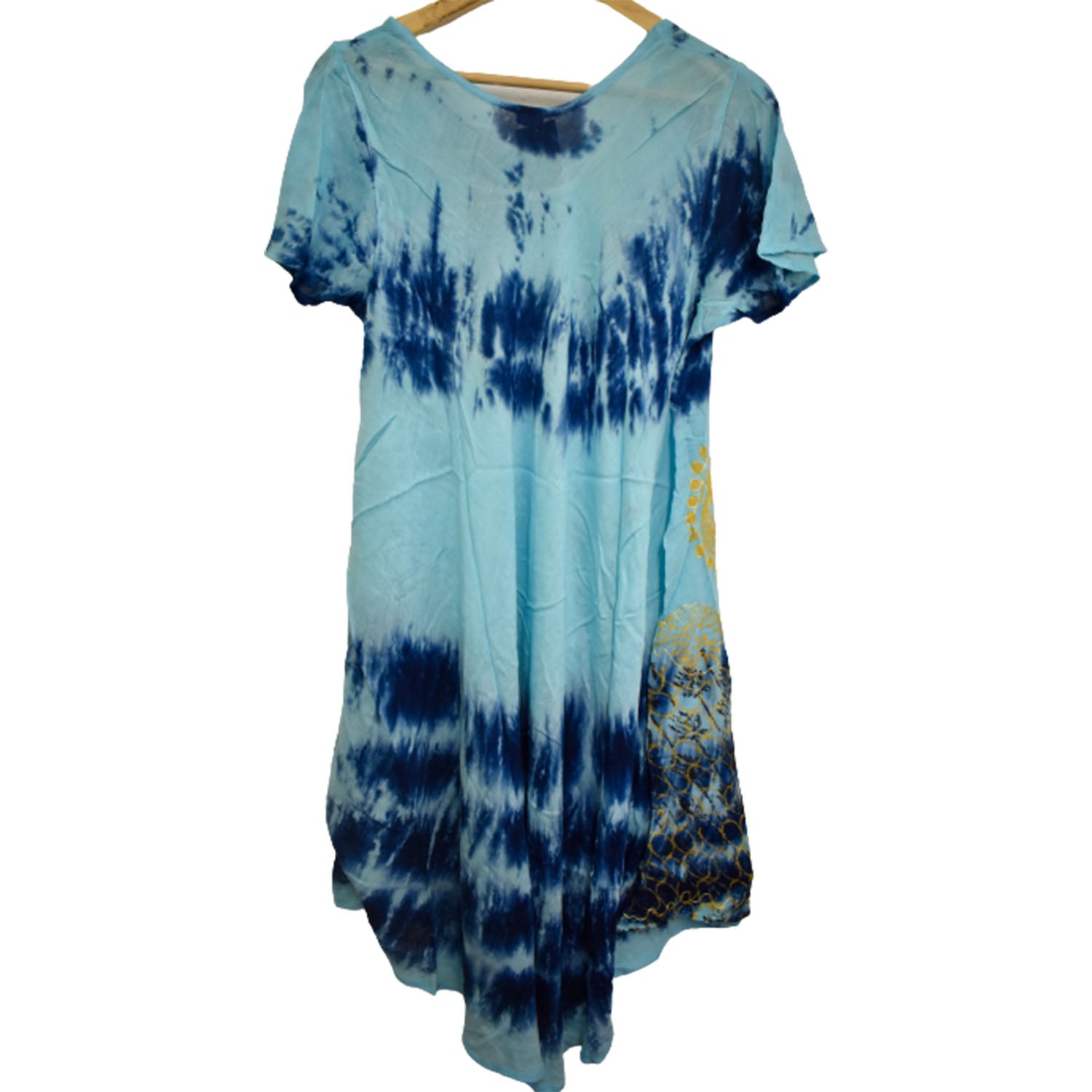 Ganesha Handicrafts Embroidered Summer Dress, Summer Dress, Dress, Embroidered Dress, Green Colour Dress, Flower Embroid Dress, Comfortable Dress