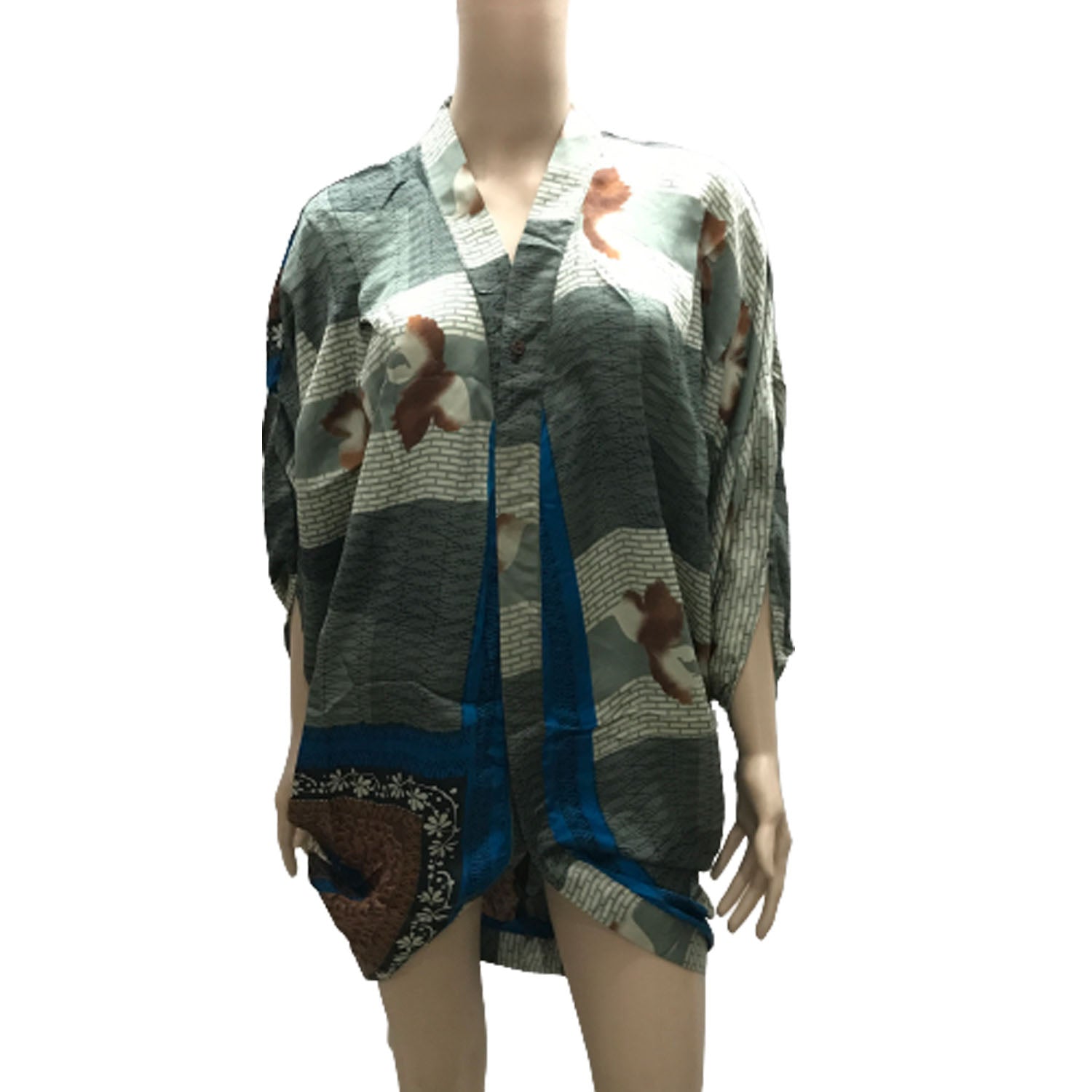 Ganesha Handicrafts Floral loose fit kimono , Double colour kimono , Modern kimono , Trending kimono , Floral kimono , Loose fit kimono