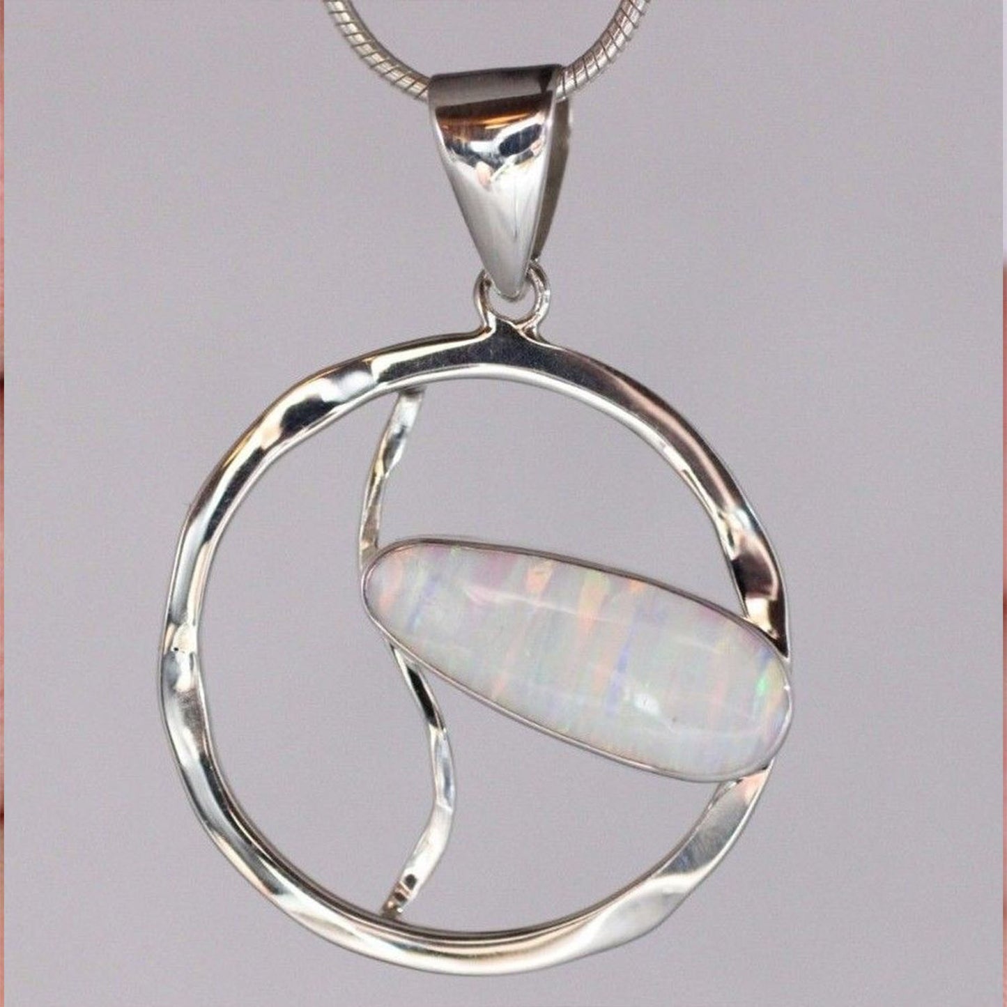 ganesha-handicrafts AAA Japanese Cultured Opal Pendant 925 Sterling Silver Necklace Jewellery, 925 Sterling Silver Necklace Jewellery,  Silver Necklace Jewellery, Japanese Cultured Opal Pendant, Silver Necklace, 925 Sterling Silver