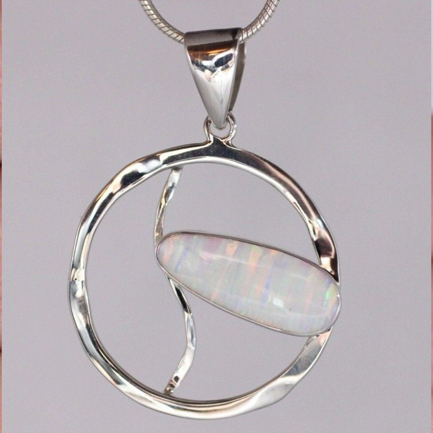ganesha-handicrafts AAA Japanese Cultured Opal Pendant 925 Sterling Silver Necklace Jewellery, 925 Sterling Silver Necklace Jewellery,  Silver Necklace Jewellery, Japanese Cultured Opal Pendant, Silver Necklace, 925 Sterling Silver