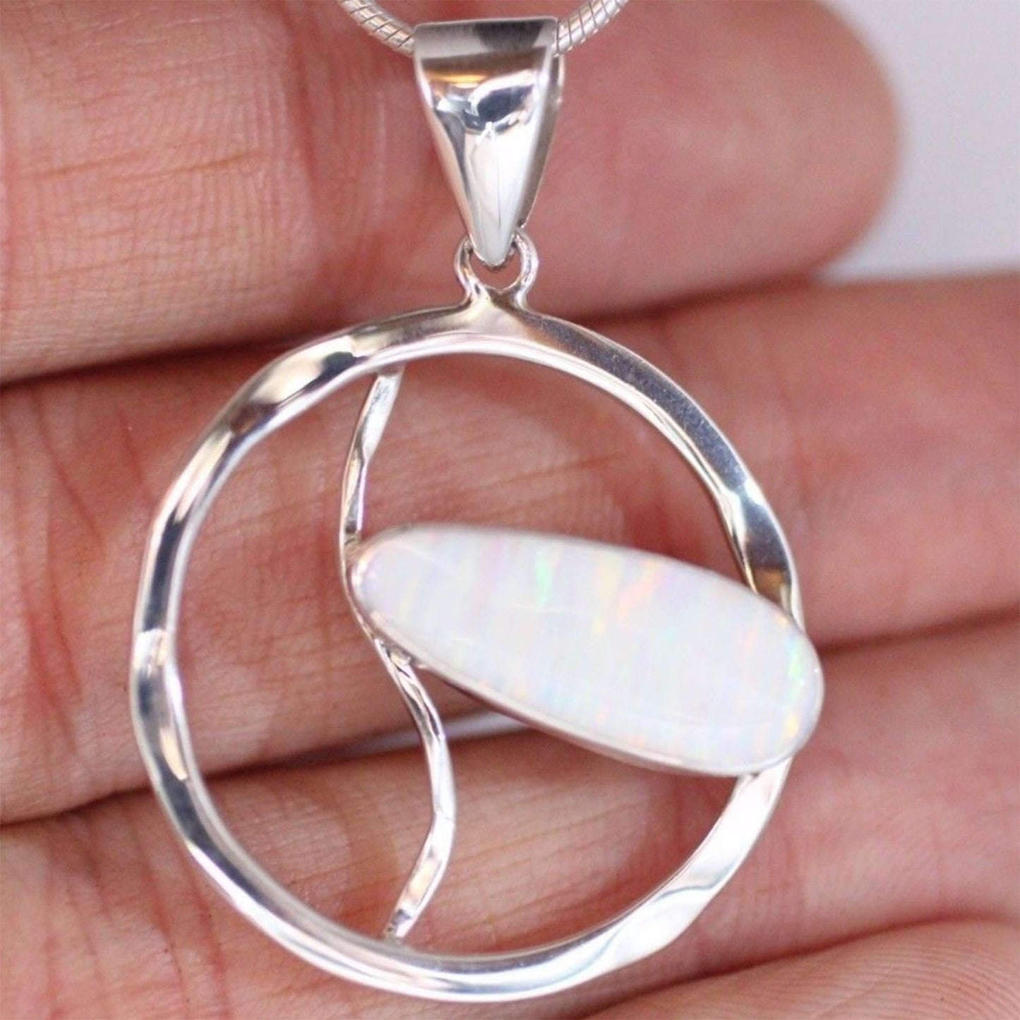 ganesha-handicrafts AAA Japanese Cultured Opal Pendant 925 Sterling Silver Necklace Jewellery, 925 Sterling Silver Necklace Jewellery, womens collections, jewllery, Silver Necklace Jewellery, Japanese Cultured Opal Pendant, Necklace Jewellery