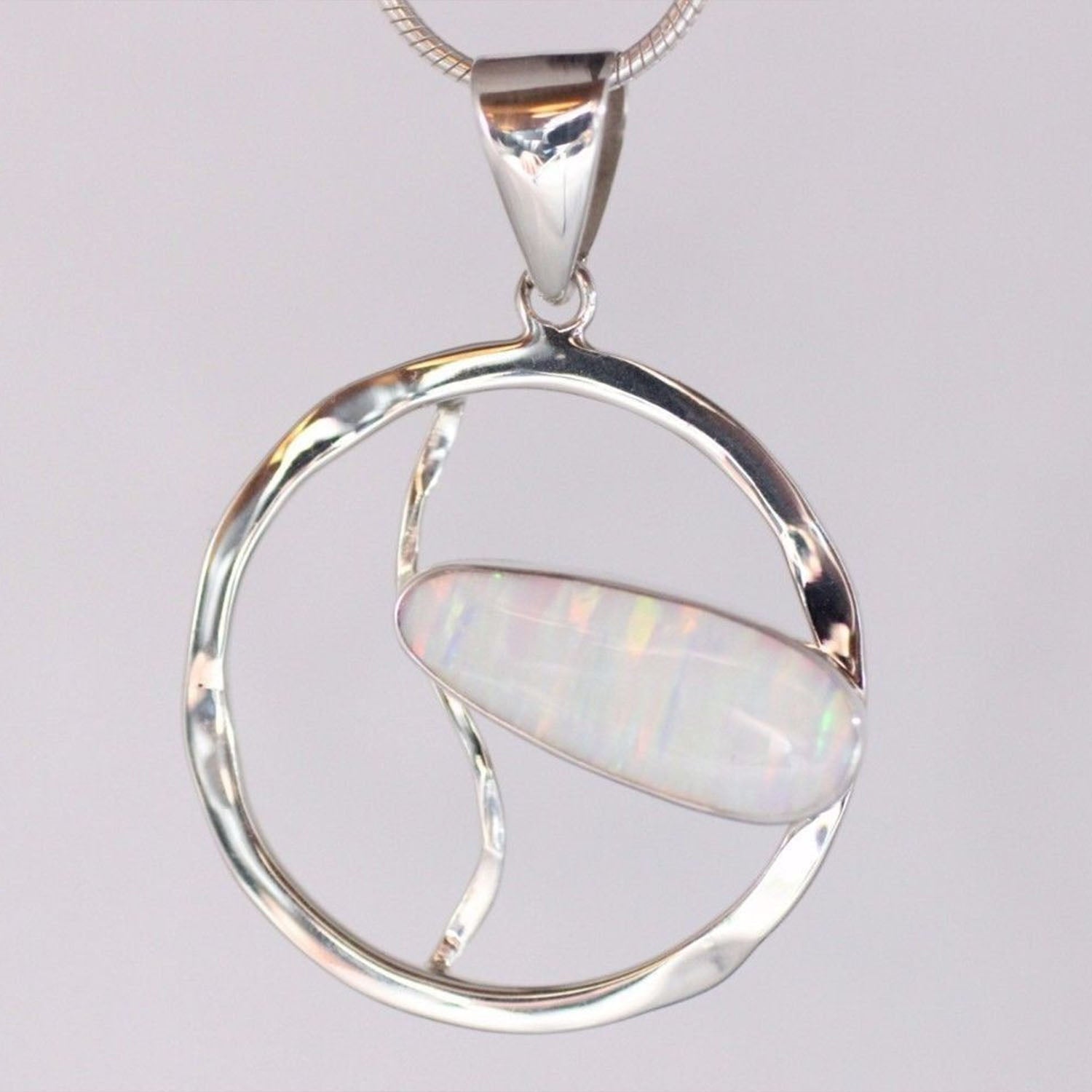 ganesha-handicrafts AAA Japanese Cultured Opal Pendant 925 Sterling Silver Necklace Jewellery, 925 Sterling Silver Necklace Jewellery, Necklace, Opal Pendant, 925 Sterling Silver, jewellery