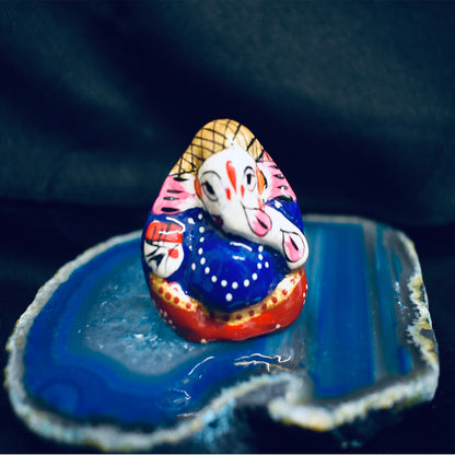 Ganesha Handicrafts Handcrafted figures Ganesha | Elephant | Peacock , Handcrafted statue , Three different statue , multicolour figures