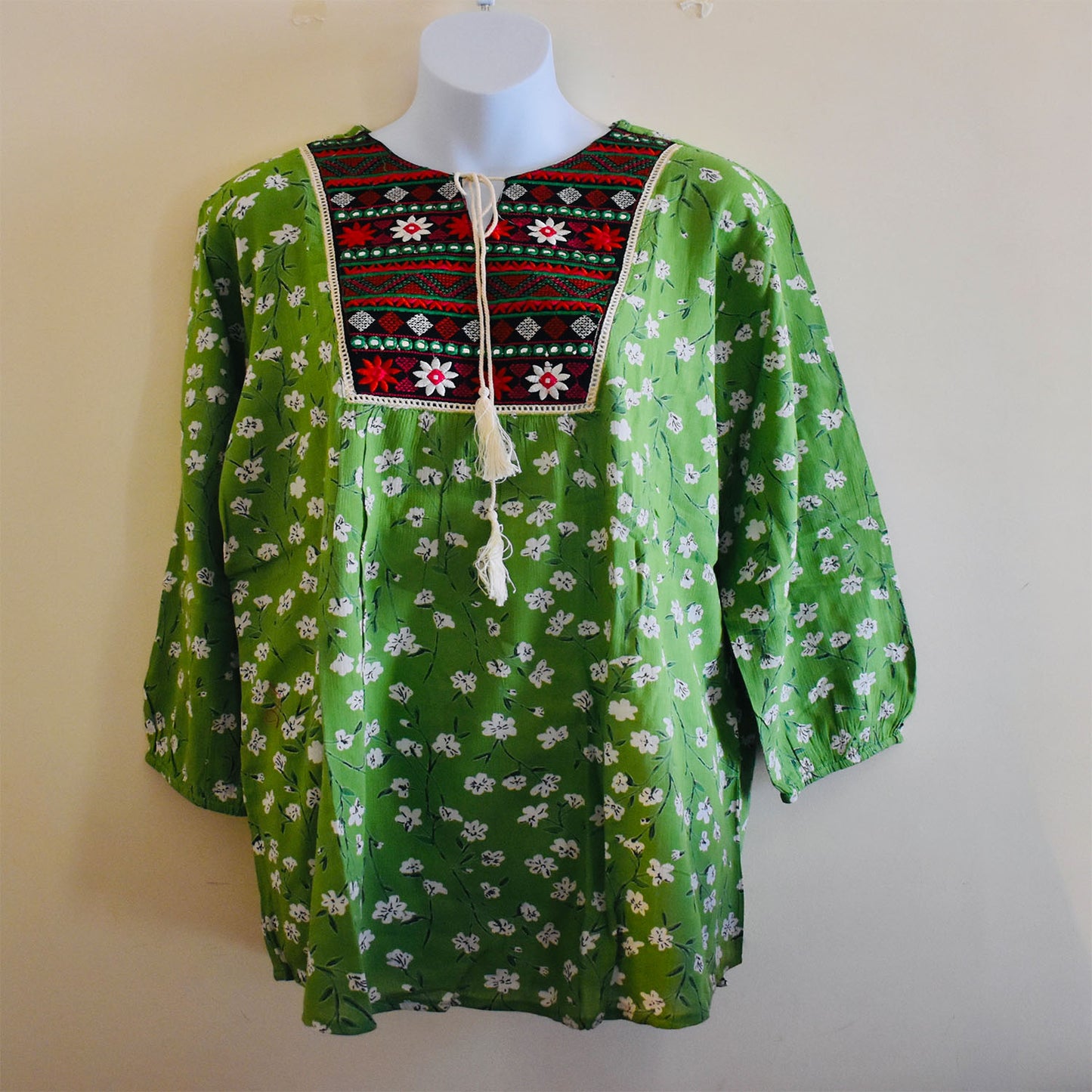 Ganesha Handicrafts Handcrafted Green Blouse, Blouse, Green Blouse, Handcrafted Blouse