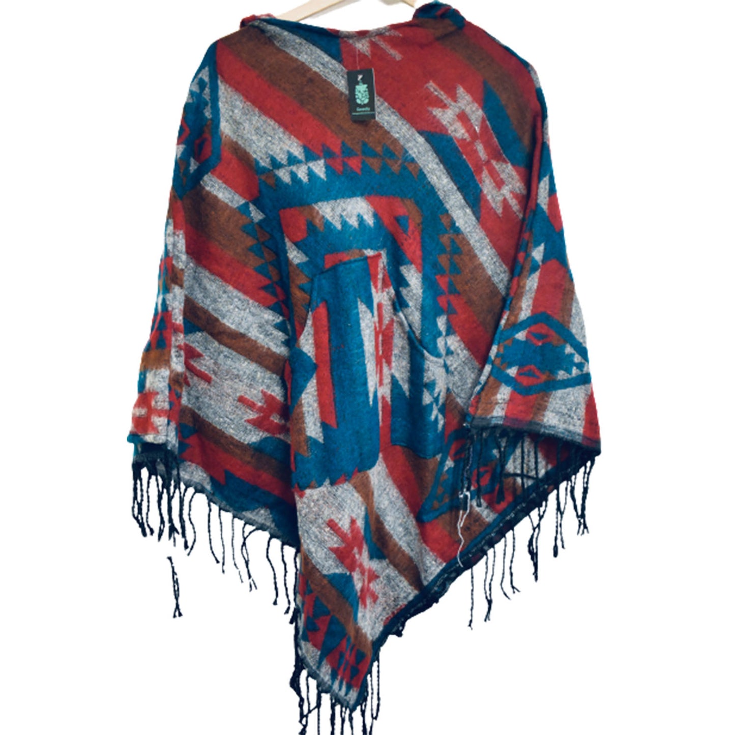 Ganesha Handicrafts Handcrafted Woollen Poncho, Poncho, Handcrafted Wolollen, Multicoloured Poncho