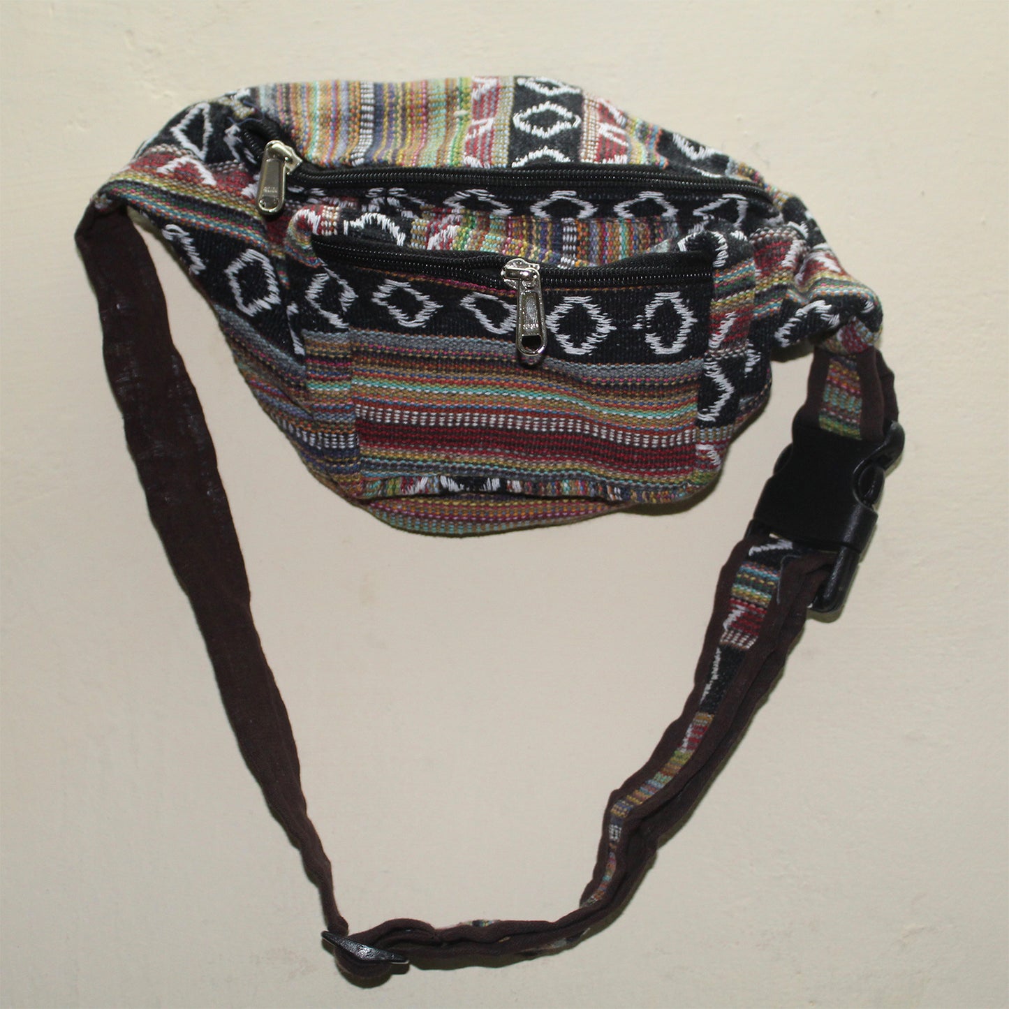 Ganesha Handicrafts Handmade Multicolored Knitted Ethnic Design Waist Bag, Waist Bag, Design Waist Bag, Ethnic Design Waist Bag, Handmade Waist Bag, Handmade Ethnic Design Waist Bag
