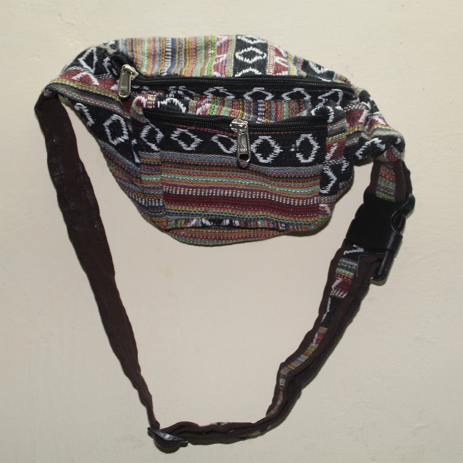 Ganesha Handicrafts Handmade Multicolored Knitted Ethnic Design Waist Bag, Waist Bag, Design Waist Bag, Ethnic Design Waist Bag, Handmade Waist Bag, Handmade Ethnic Design Waist Bag