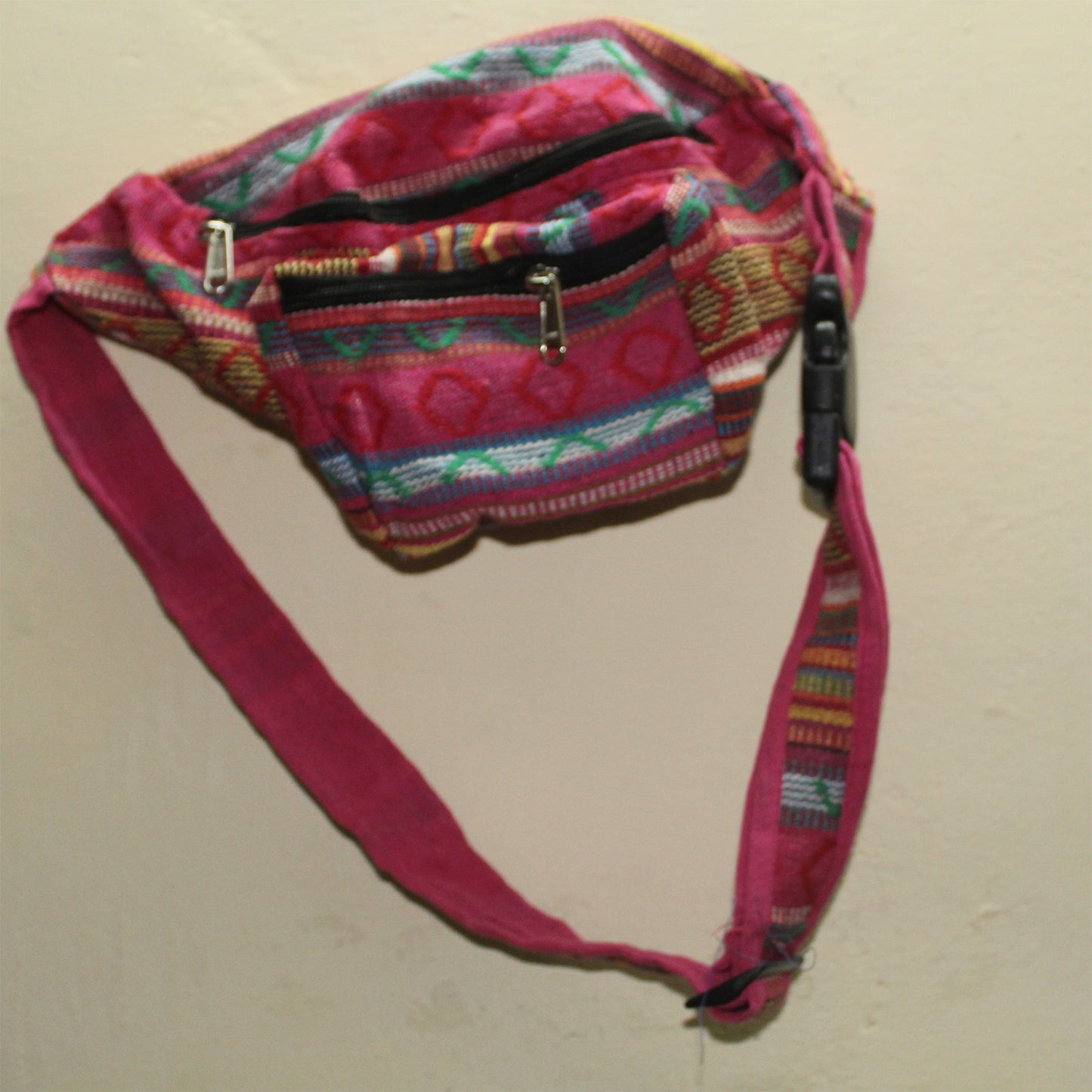 Ganesha Handicrafts Handmade Multicolored Knitted Ethnic Design Waist Bag, Waist Bag, Design Waist Bag, Ethnic Design Waist Bag, Handmade Waist Bag, Handmade Ethnic Design Waist Bag