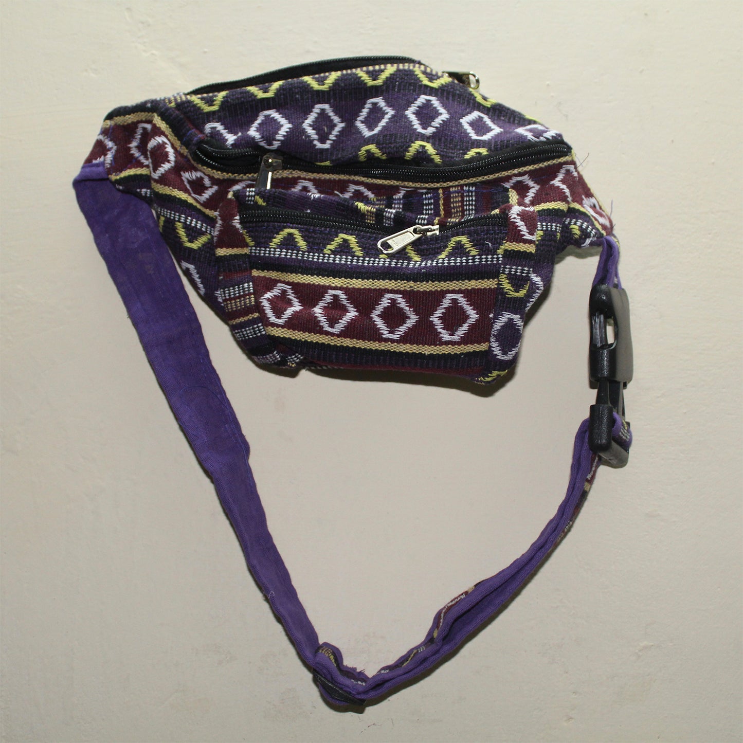 Ganesha Handicrafts Handmade Multicolored Knitted Ethnic Design Waist Bag, Waist Bag, Design Waist Bag, Ethnic Design Waist Bag, Handmade Waist Bag, Handmade Ethnic Design Waist Bag