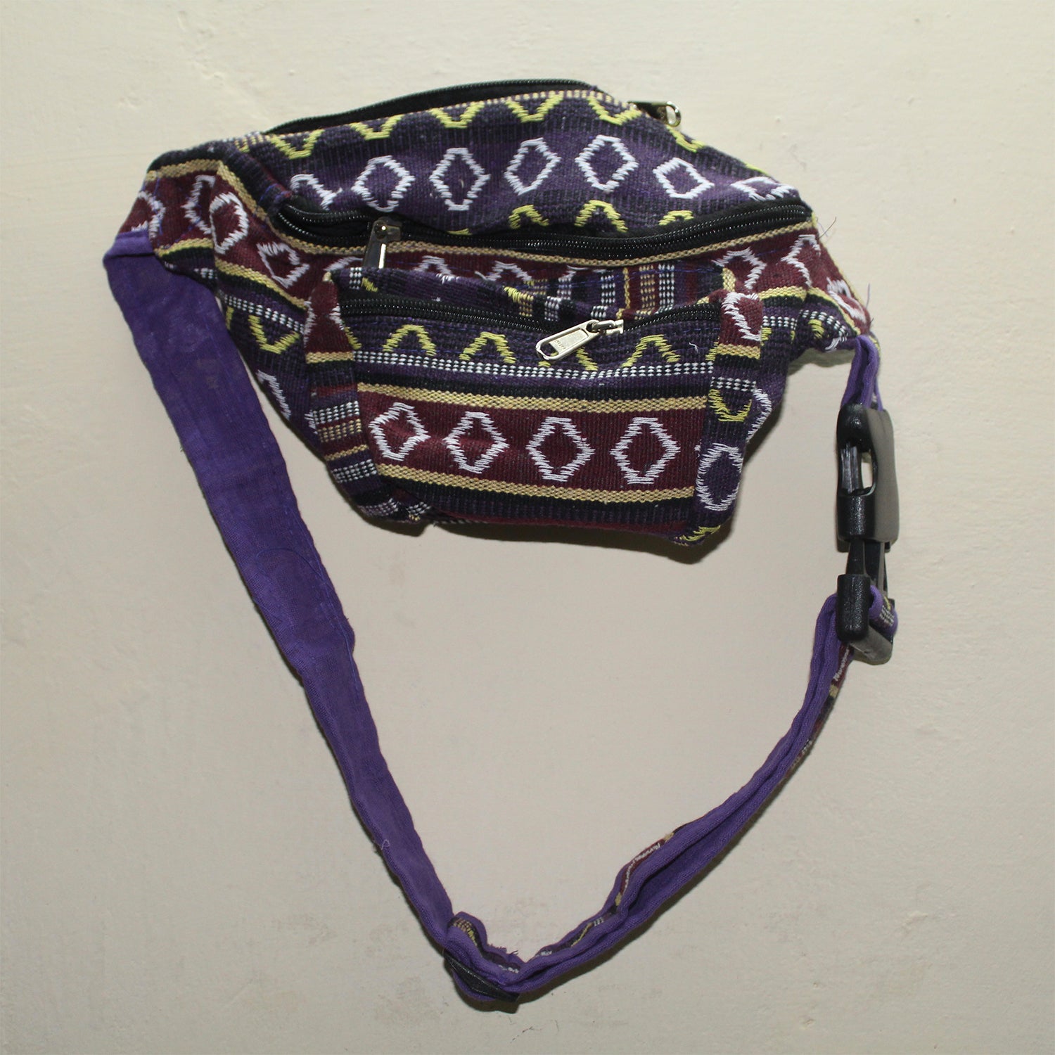 Ganesha Handicrafts Handmade Multicolored Knitted Ethnic Design Waist Bag, Waist Bag, Design Waist Bag, Ethnic Design Waist Bag, Handmade Waist Bag, Handmade Ethnic Design Waist Bag