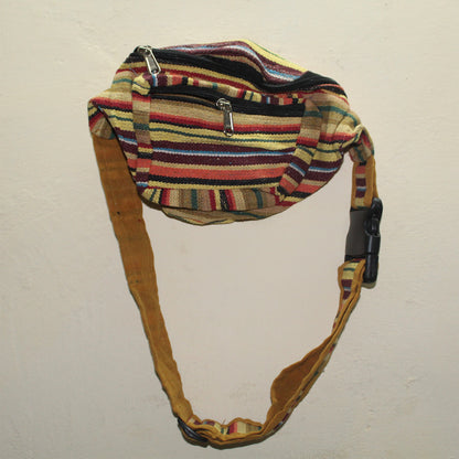 Ganesha Handicrafts Handmade Multicolored Knitted Ethnic Design Waist Bag, Waist Bag, Design Waist Bag, Ethnic Design Waist Bag, Handmade Waist Bag, Handmade Ethnic Design Waist Bag