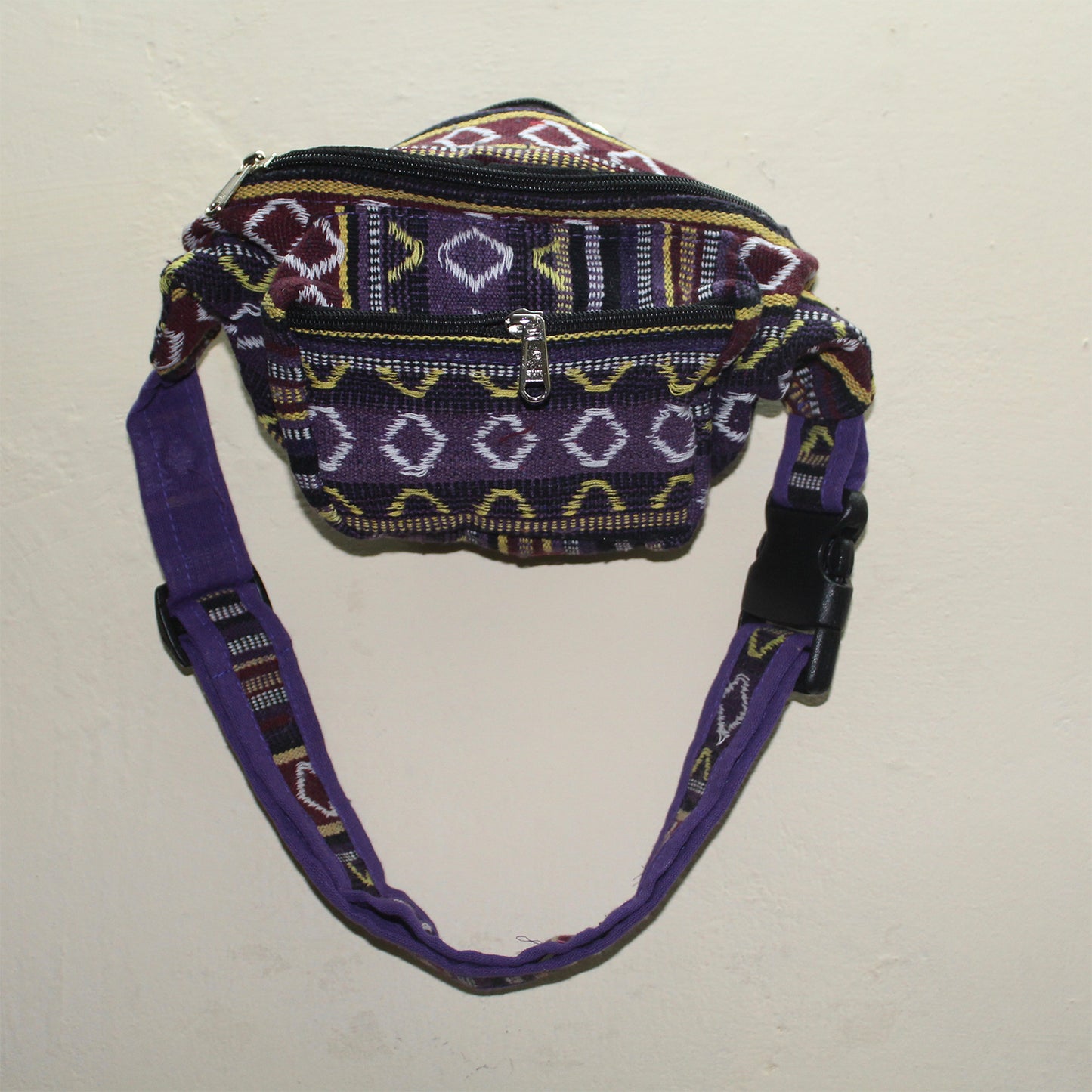 Ganesha Handicrafts Handmade Multicolored Knitted Ethnic Design Waist Bag, Waist Bag, Design Waist Bag, Ethnic Design Waist Bag, Handmade Waist Bag, Handmade Ethnic Design Waist Bag