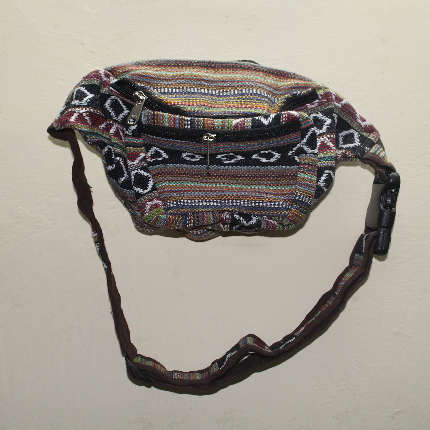 Ganesha Handicrafts Handmade Multicolored Knitted Ethnic Design Waist Bag, Waist Bag, Design Waist Bag, Ethnic Design Waist Bag, Handmade Waist Bag, Handmade Ethnic Design Waist Bag