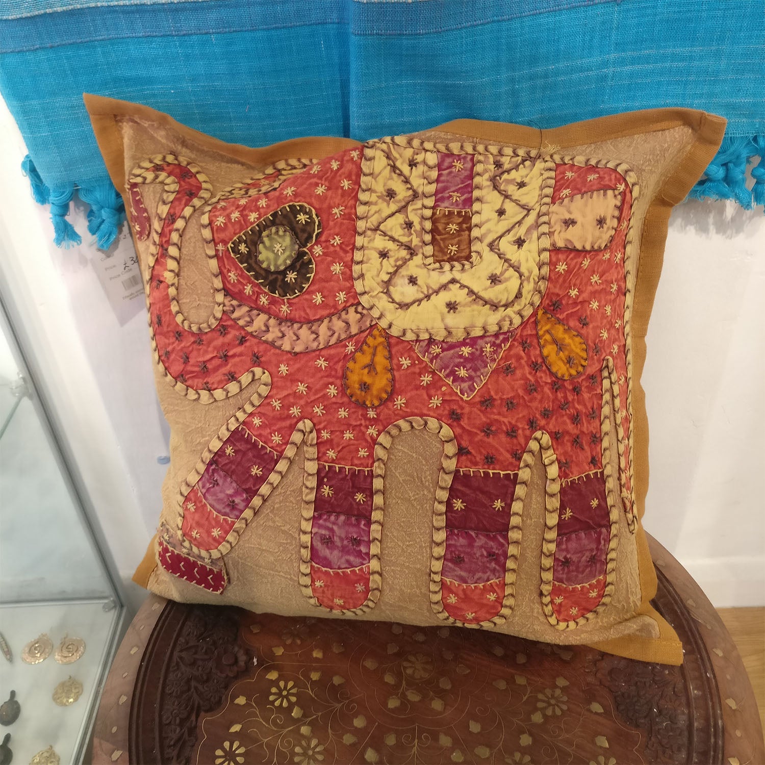 Ganesha Handicrafts Indian Elephant Cotton Cushion Covers, Cushion Covers, Elephant Cushion, Indian Cushion, Indian Elephant Cushion Covers, Cotton Cushion, Cotton Cushion Covers, Multicolour Cushion