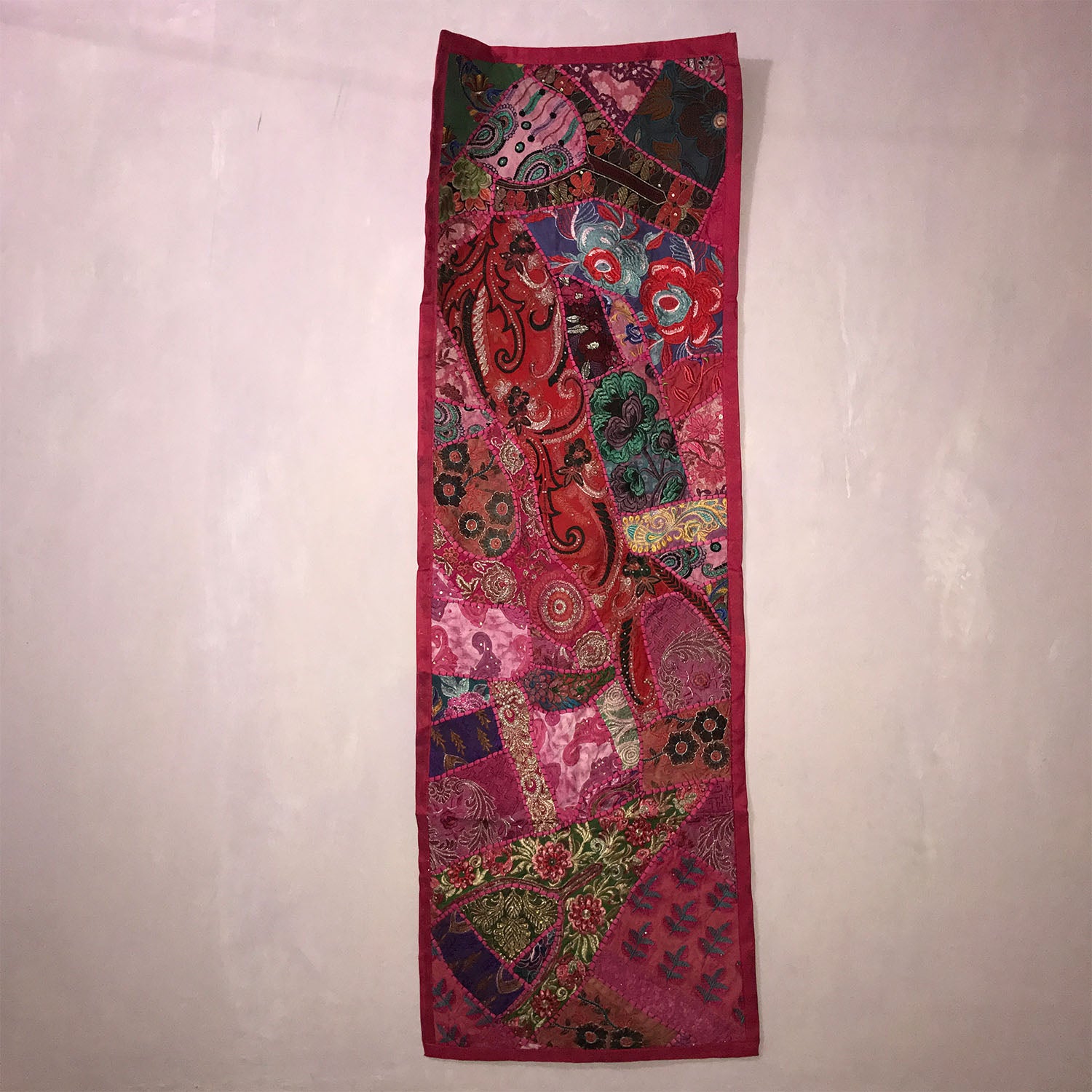 Ganesha Handicrafts Indian Handcrafted Sequin Beaded Table Runner Wall Hanging, Wall Hanging, Sequin Beaded Table Runner, Hancrafted Wall Hanging, Sequin Hanging, Multicolour Hanging