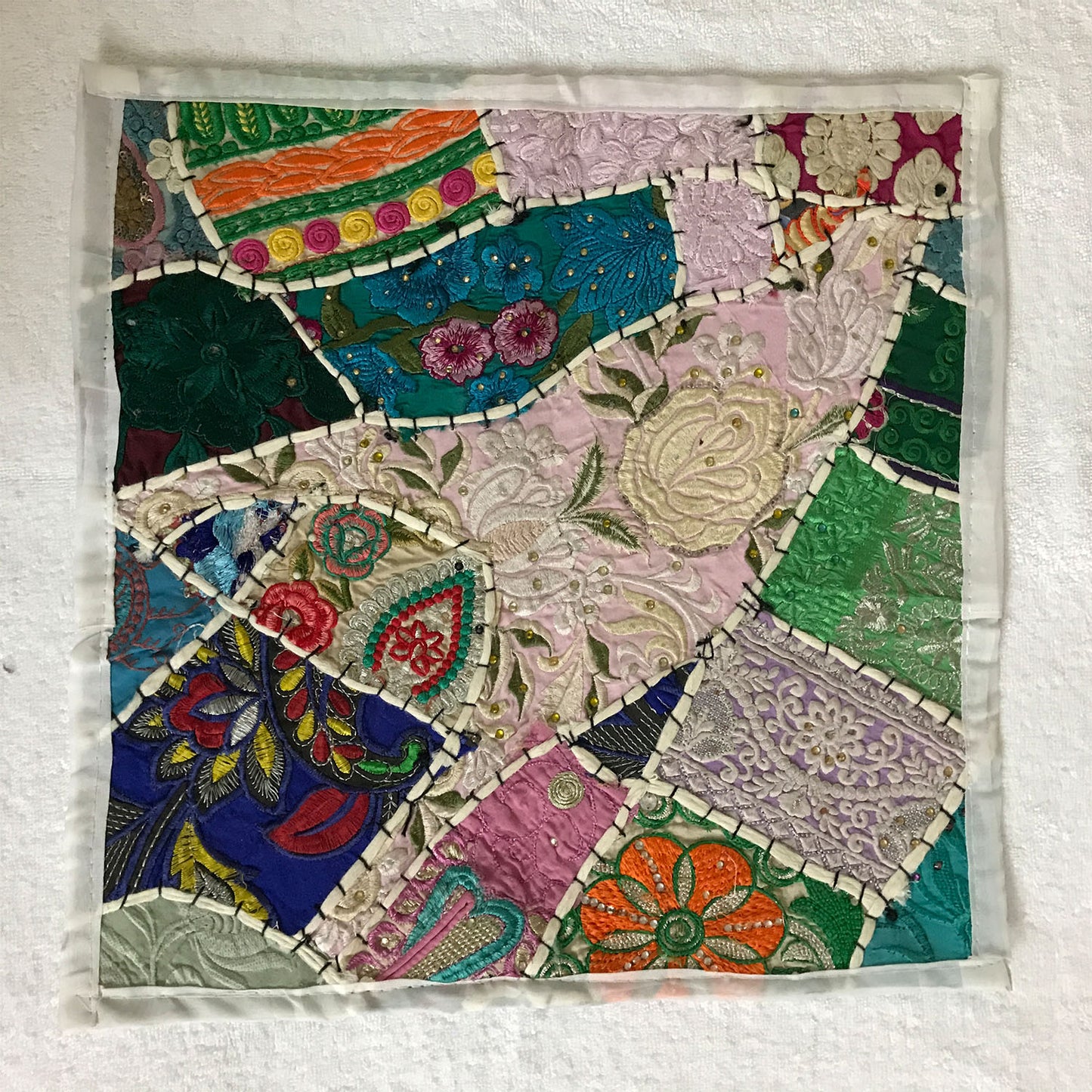 Ganesha Handicrafts Indian handcrafted embroidered traditional cushion covers, Cushion Covers, Embroidered Cushion Covers, Handcrafted Traditional Cushion Covers, Orange Cushion Covers