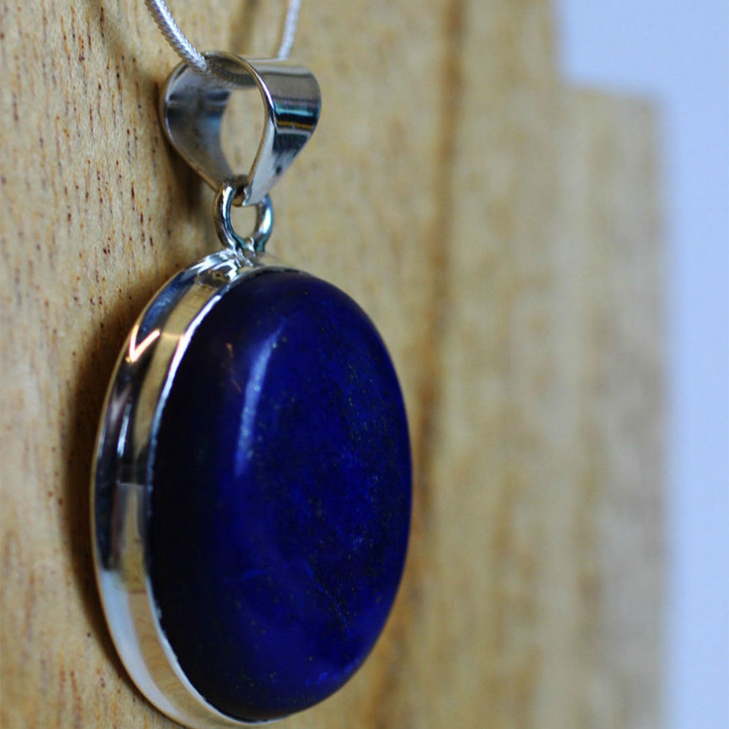 Ganesha Handicrafts Lapis Lazuli Pendant, 925 Sterling Silver, Sterling Silver, Pendant, Blue Pendant, Lapis Pendant, Lazuli Pendant, Silver Pendant
