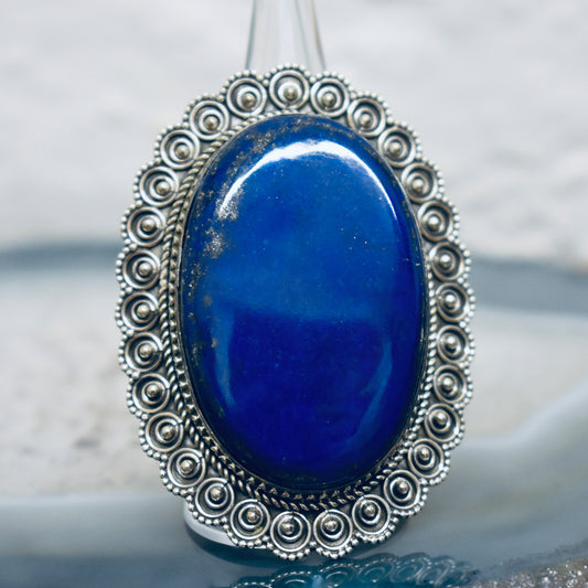 Ganesha Handicrafts, Large Lapis Ring Vintage Design, Lapis Ring, Vintage Lapis Design Ring, Women's New Trending Ring, New Model Womens Ring Collections, Women's Stylish Ring, Blue Colour Vintage Lapis Design Ring.   