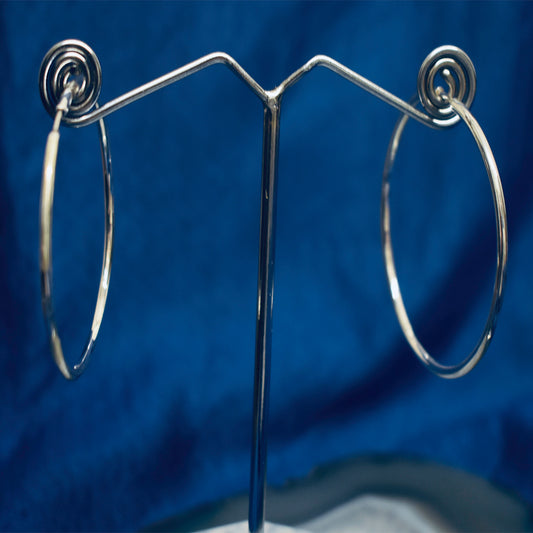 Ganesha Handicrafts, Large  Silver Hoops, Silver Hoops, Trending Hoops, Womens Trending Hoops, Bisexual Using Hoops, Fashion Hoops for Women's.  