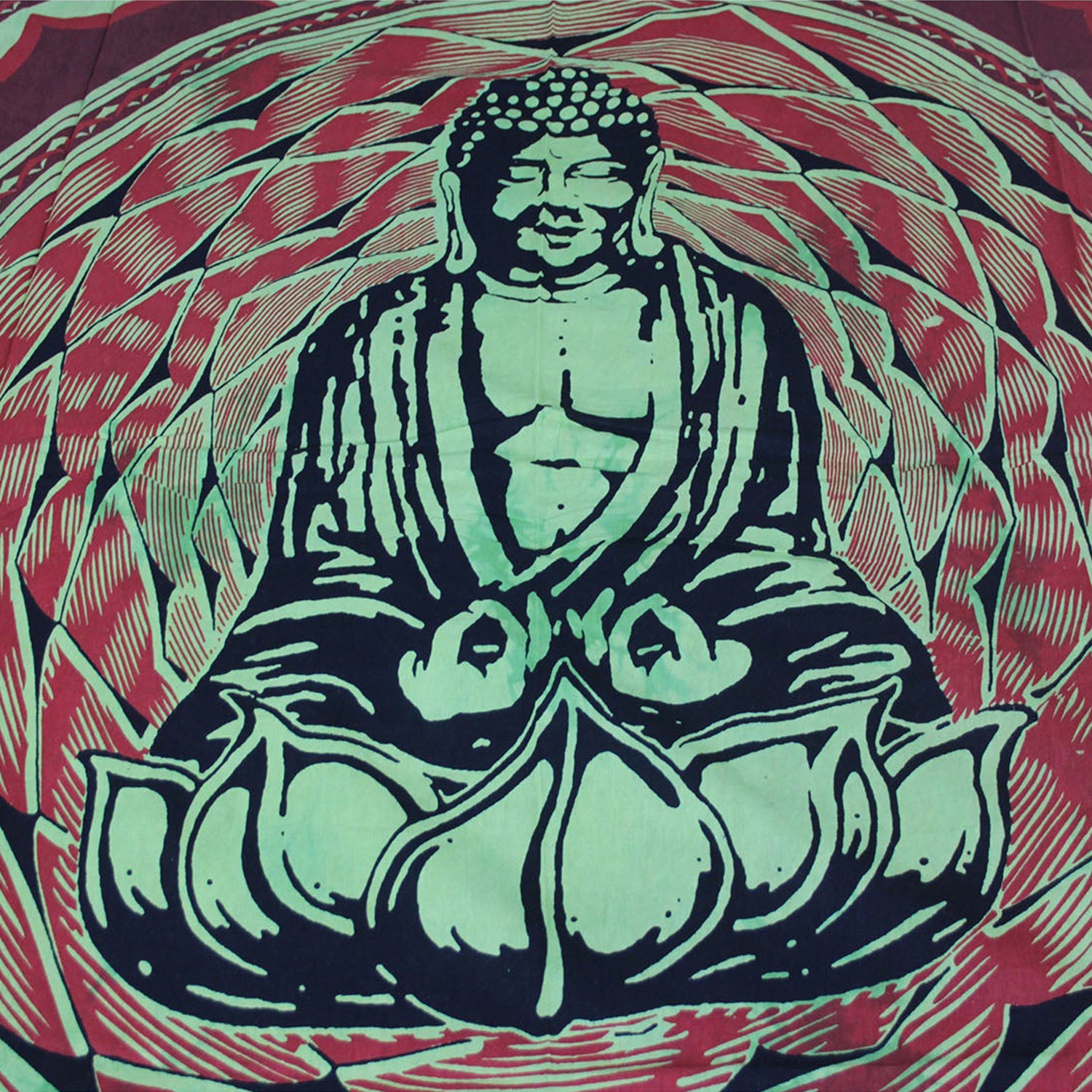 Ganesha Handicrafts-Meditating Buddha Bed Throw, Buddha Bed, Buddha Bed Throw, Throw for Buddha , Buddha Meditating Bad Throw, Throw Bed in Buddha design, Bed, Buddha throw, Meditating Bed.