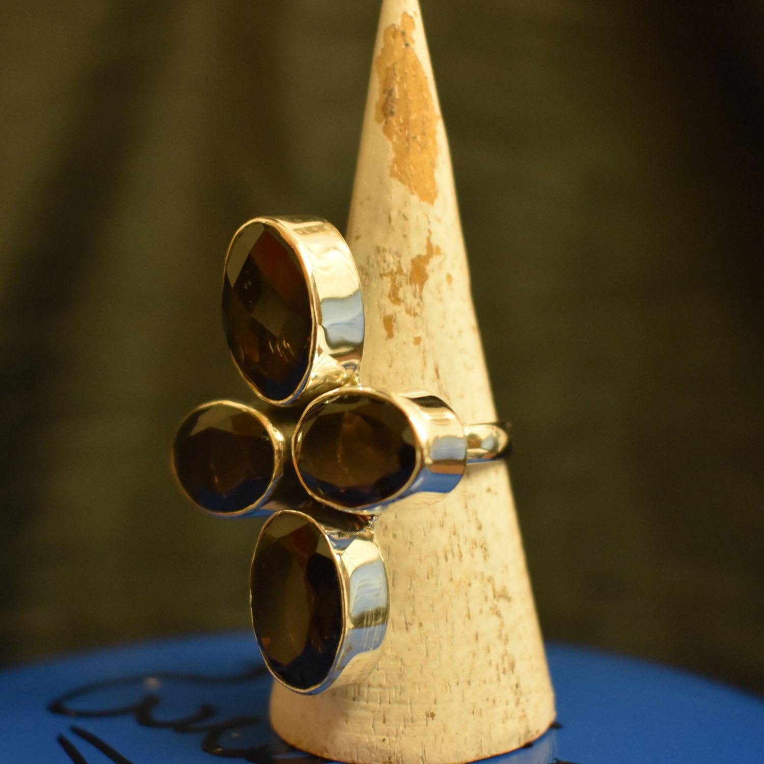 Ganesha Handicrafts, Multi Smokey Quartz, Smokey Quartz Ring, Womens Trending Ring, New Womens Model Ring, Womens Modern Ring. Womens Stylish Ring. 