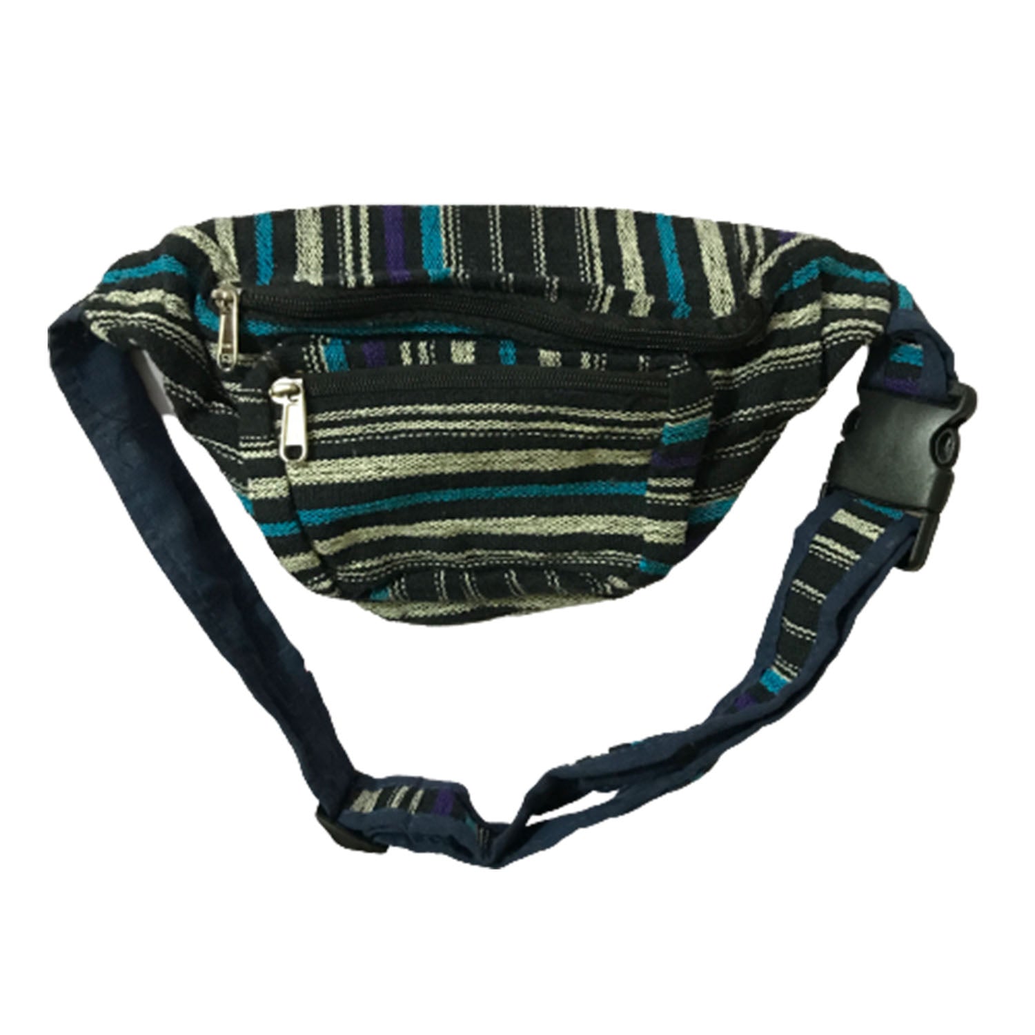 Ganesha Handicrafts Multicolored Knitted Ethnic Design Waist Bag, Bag, Waist Bag, Waist Design Bag, Knitted Design Bag, Ethnic Design Bag, Multicolured bag, Adjustable bag