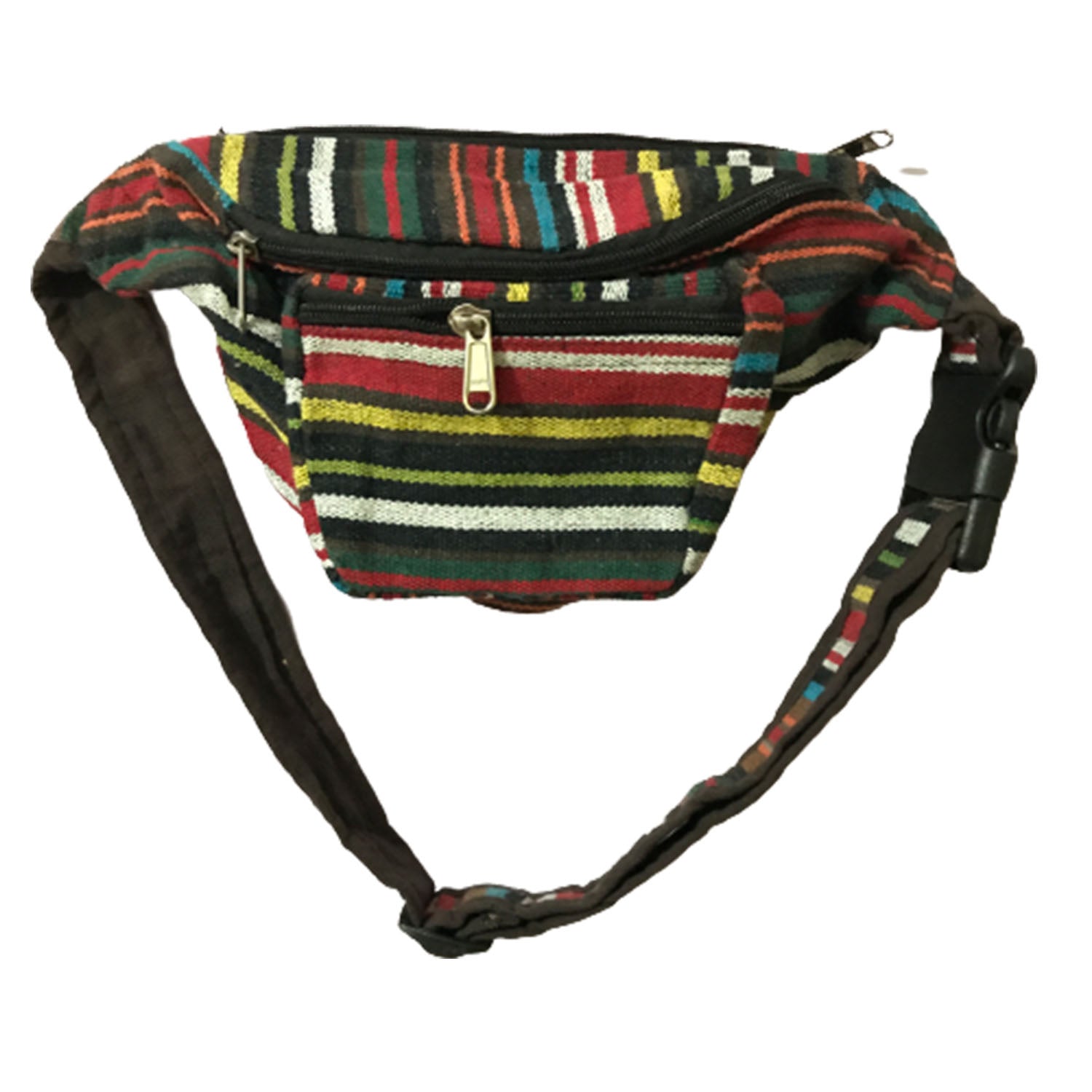 Ganesha Handicrafts Multicolored Knitted Ethnic Design Waist Bag, Bag, Waist Bag, Waist Design Bag, Knitted Design Bag, Ethnic Design Bag, Multicolured bag, Adjustable bag