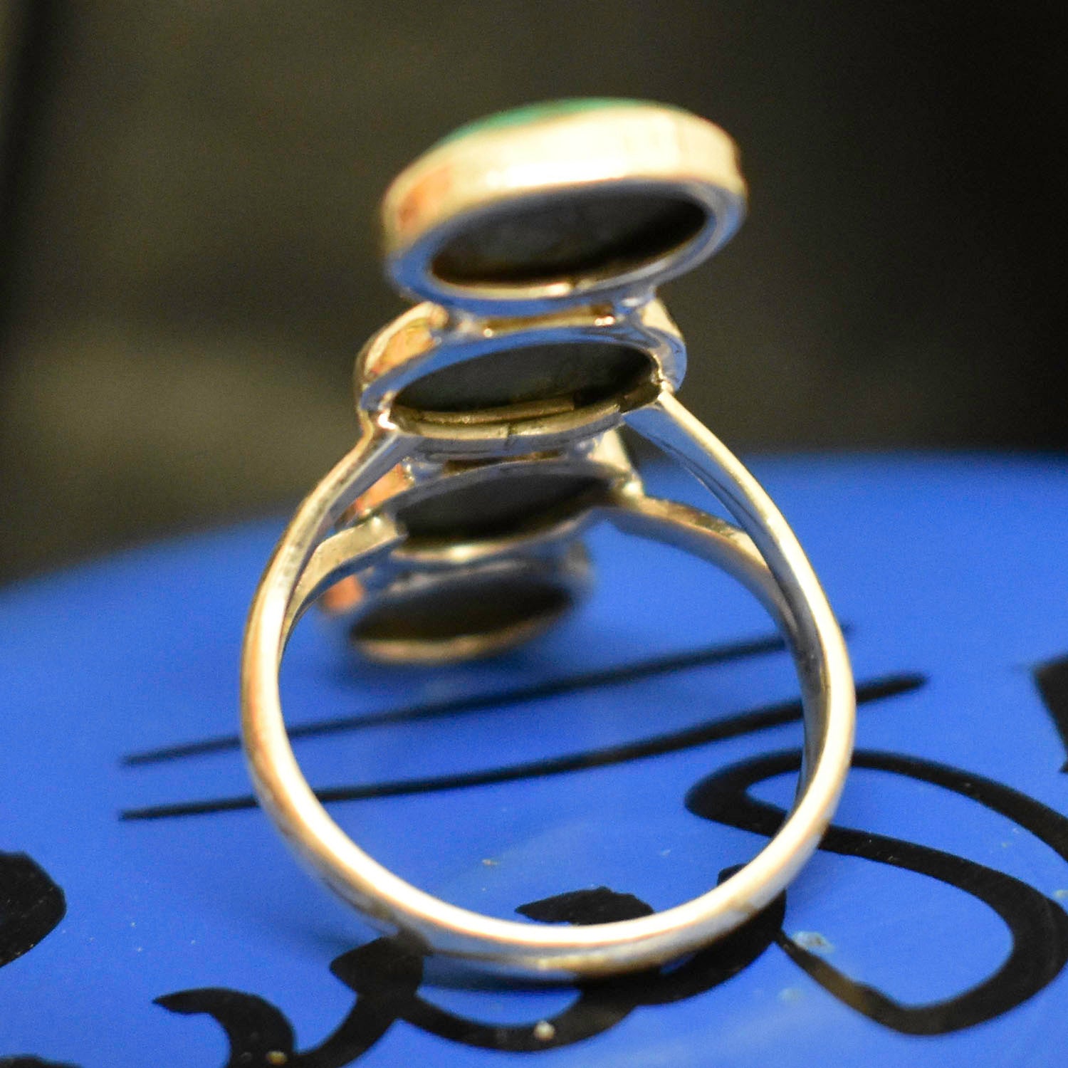 Ganesha Handicrafts, Multi stone Turquoise ring, Turquoise ring for Women, Multi Turquoise ring, stone ring, Turquoise Stone ring, Womens Trending Ring, Modern Ring.