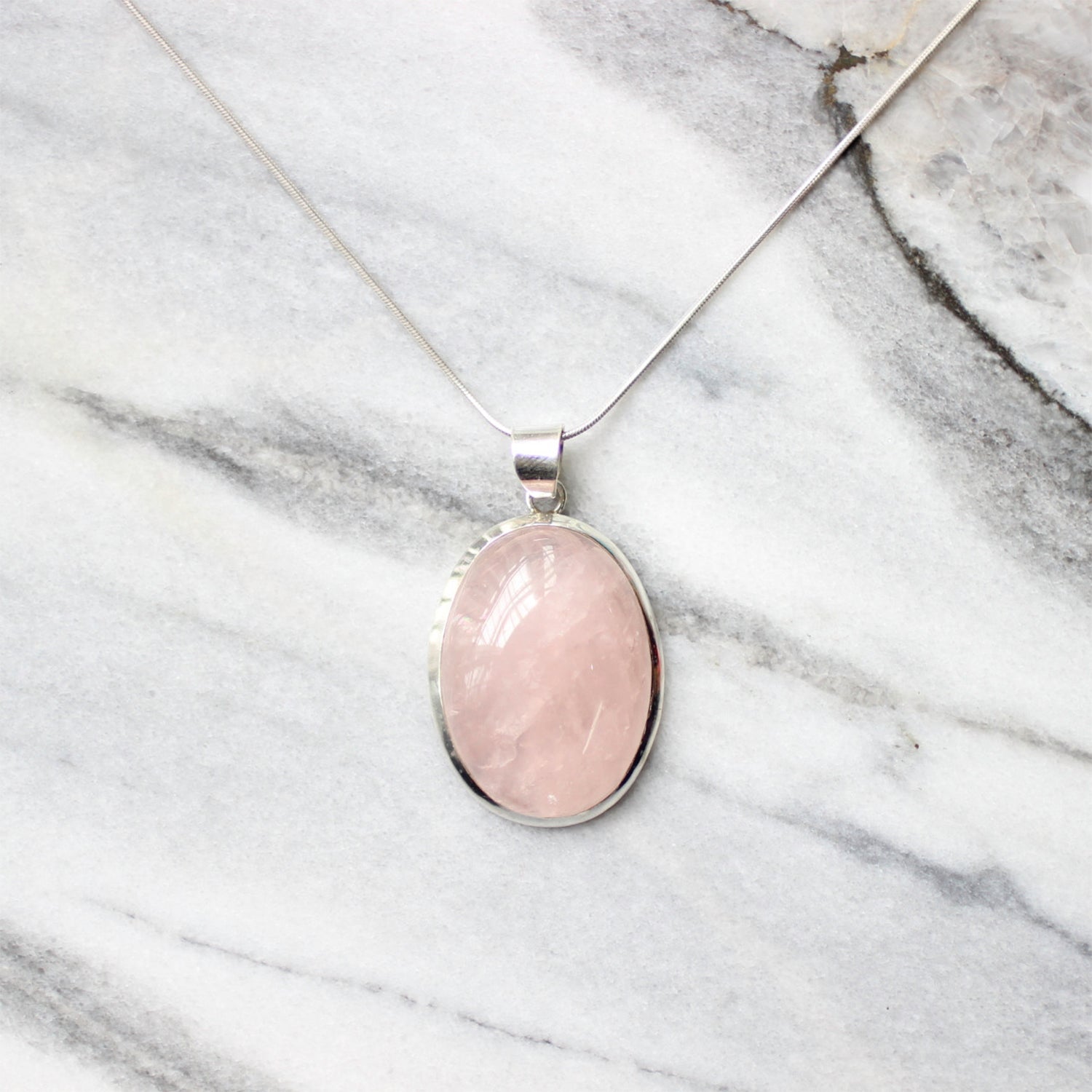 Ganesha Handicrafts, Natural Rose Quartz 925 Sterling Silver Pendant, Natural Rose Quartz, 925 Sterling Silver Pendant, Natural Rose Quartz Pendant, Women's Trending Pendant, Women's Fashion 925 Sterling Silver Pendant, Women's Traditional Pendant.  