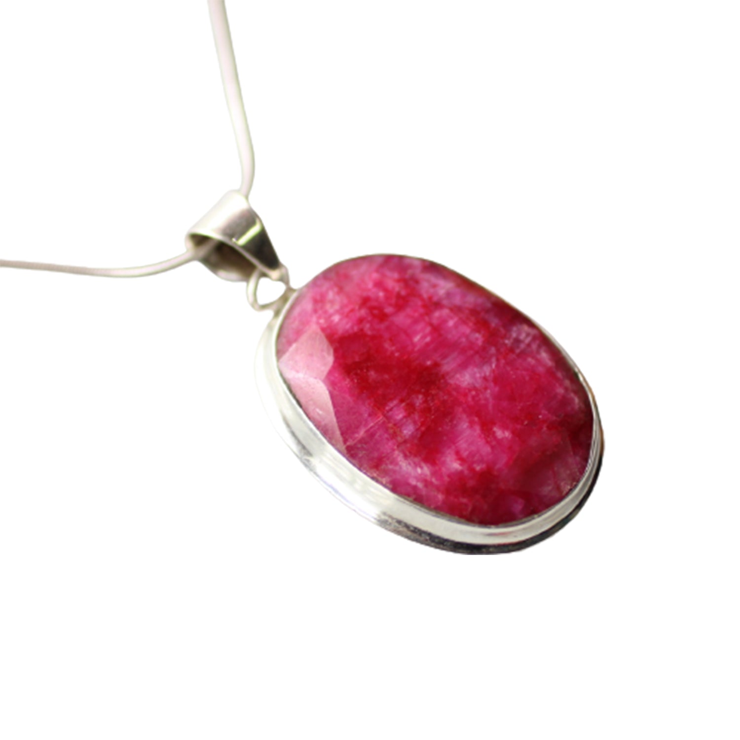 Ganesha Handicrafts, Natural Rough Indian Ruby 925 Sterling Silver Pendant, Natural Rough Indian Ruby, 925 Sterling Silver Pendant, Natural Rough Silver Pendant, Women's Traditional Pendant, Modern Pendant, New Modern Trending Pendant in UK. 