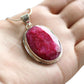 Ganesha Handicrafts, Natural Rough Indian Ruby 925 Sterling Silver Pendant, Natural Rough Indian Ruby, 925 Sterling Silver Pendant, Natural Rough Silver Pendant, Women's Traditional Pendant, Modern Pendant, New Modern Trending Pendant in UK. 