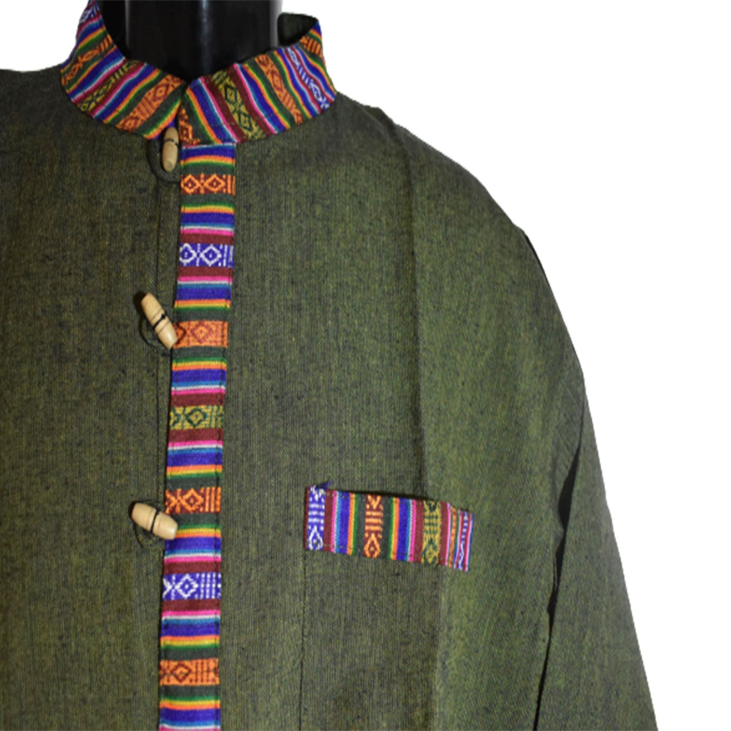 Ganesha Handicrafts Nepalese Long Sleeve Coloured Collar, Nepalese Long Sleeve, Sleeve coloured collar, Long sleeve, Nepalese Sleeve