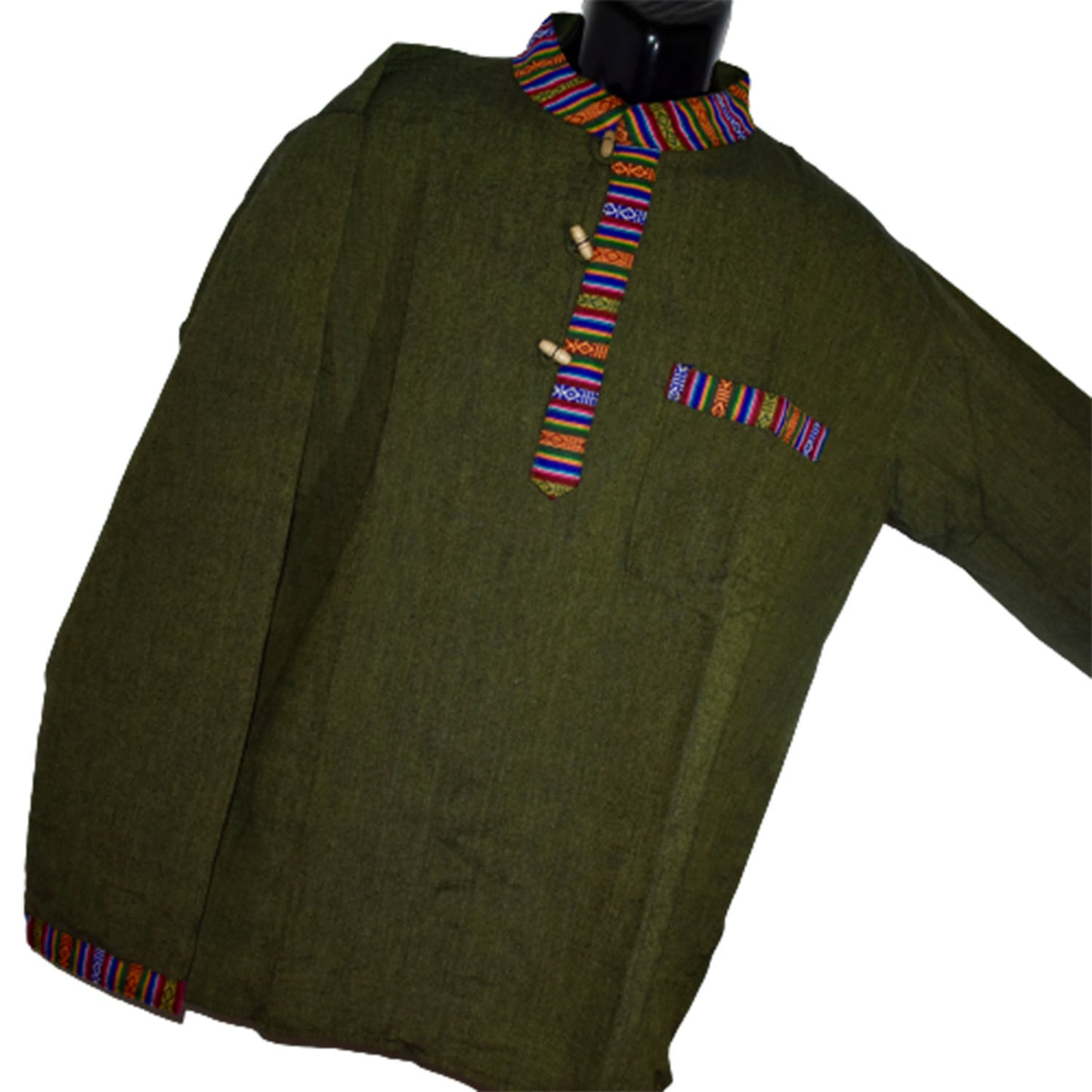 Ganesha Handicrafts Nepalese Long Sleeve, Nepalese Sleeve, Long sleeve, Sleeve coloured collar, Nepalese Long Sleeve