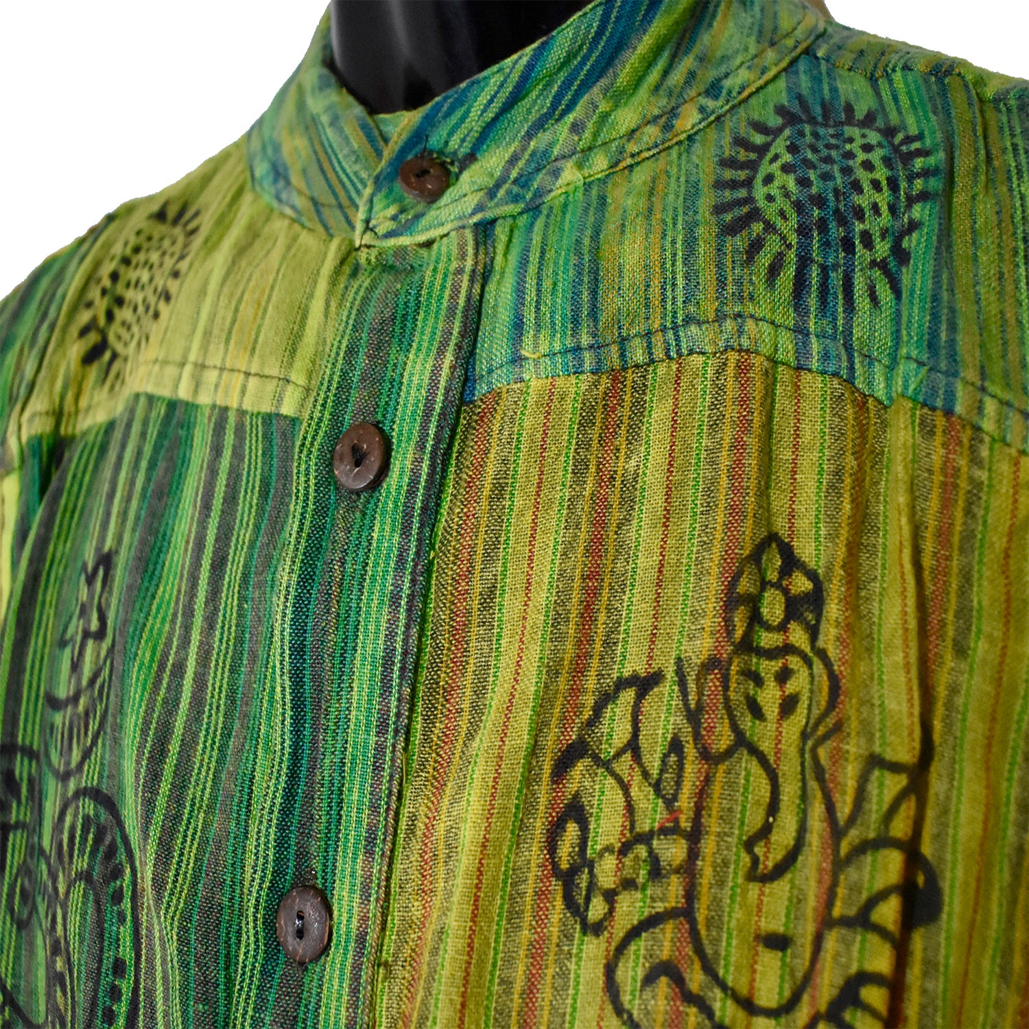 Ganesha Handicrafts, Nepalese Patchwork Long Sleeve, Long Sleeve, Men's and Women's  Long Sleeve, Nepalese Long Sleeve, Nepalese Patchwork Sleeve, Fashion for Men's and Women's  Sleeve. trending Sleeves. Green Colour Long Sleeve.