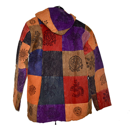 Nepalese Patchwork jacket fleece lined